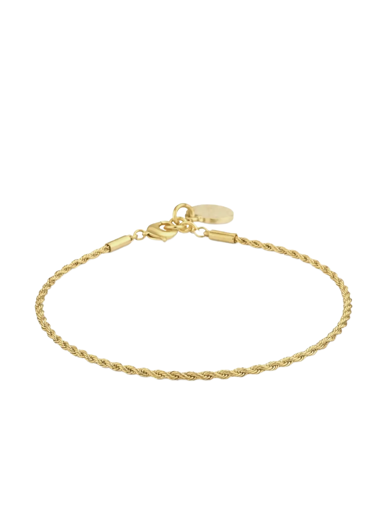 SNÖ of Sweden Steel small exibit anklet plain g-Onesize - SNÖ of Sweden - PLAIN G / gold