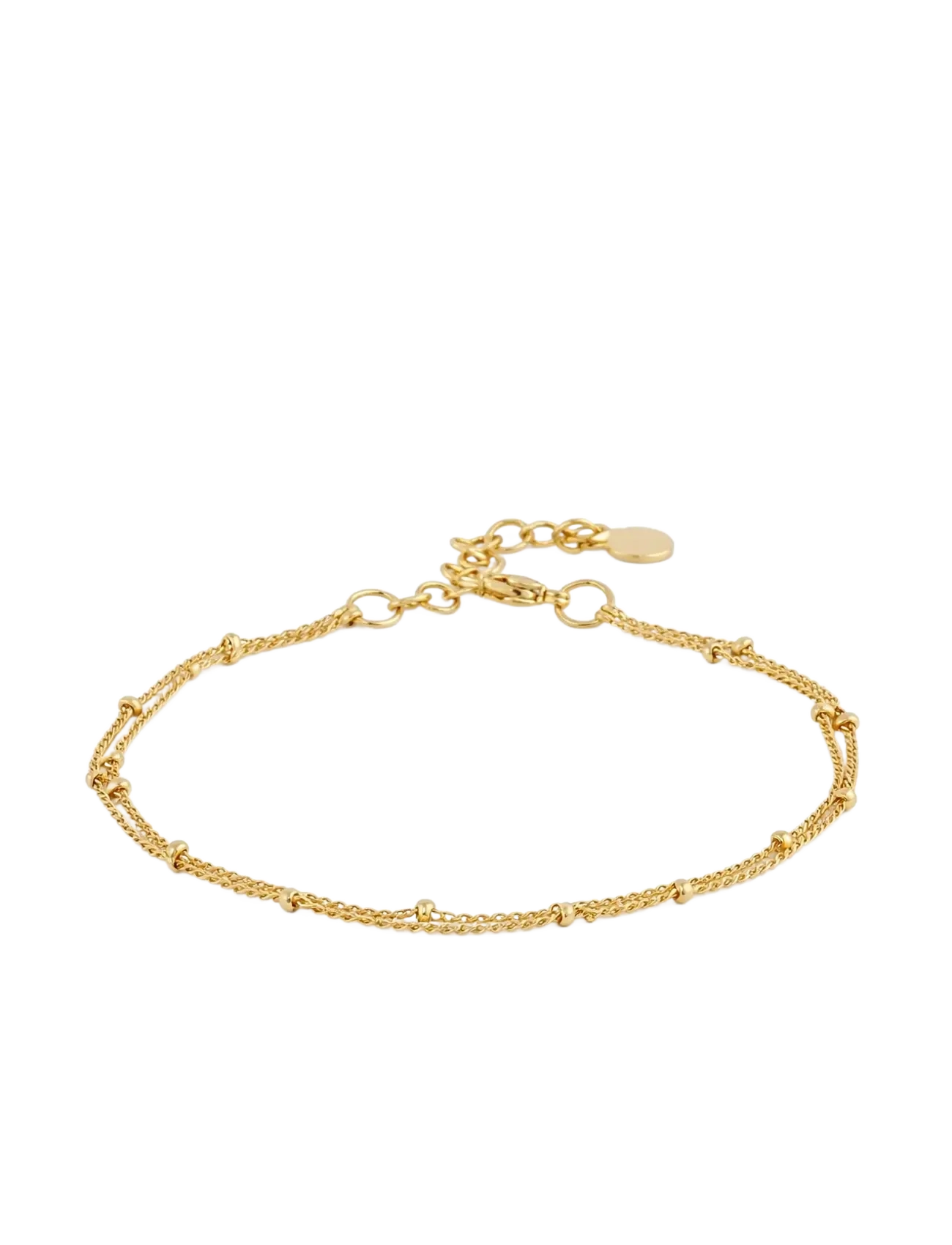 SNÖ of Sweden Steel double amsterdam anklet plain g-Onesize - Fußkette - PLAIN G / gold