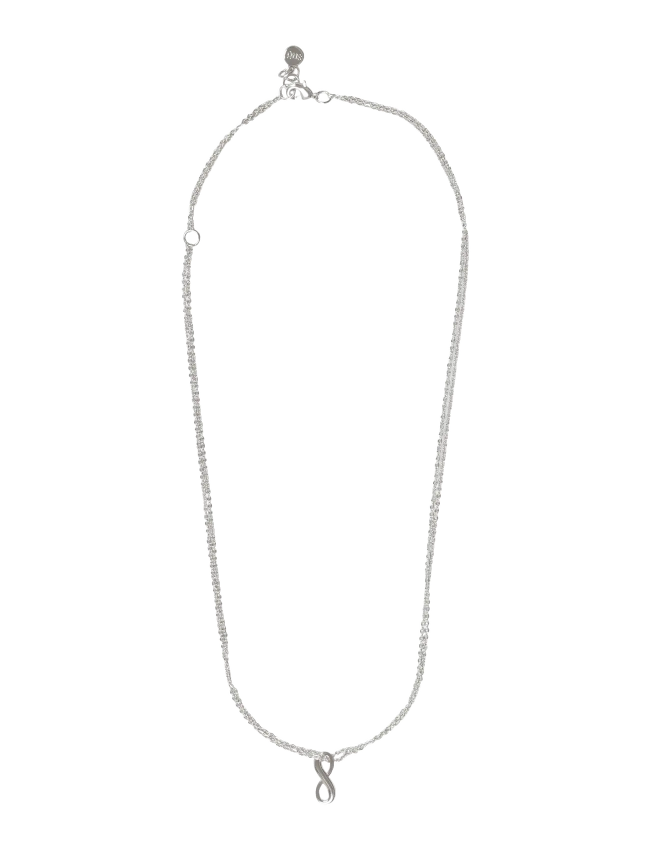 SNÖ of Sweden Everly double pendant neck 40-45 plain s - Onesize - Halsketten - PLAIN S / silver
