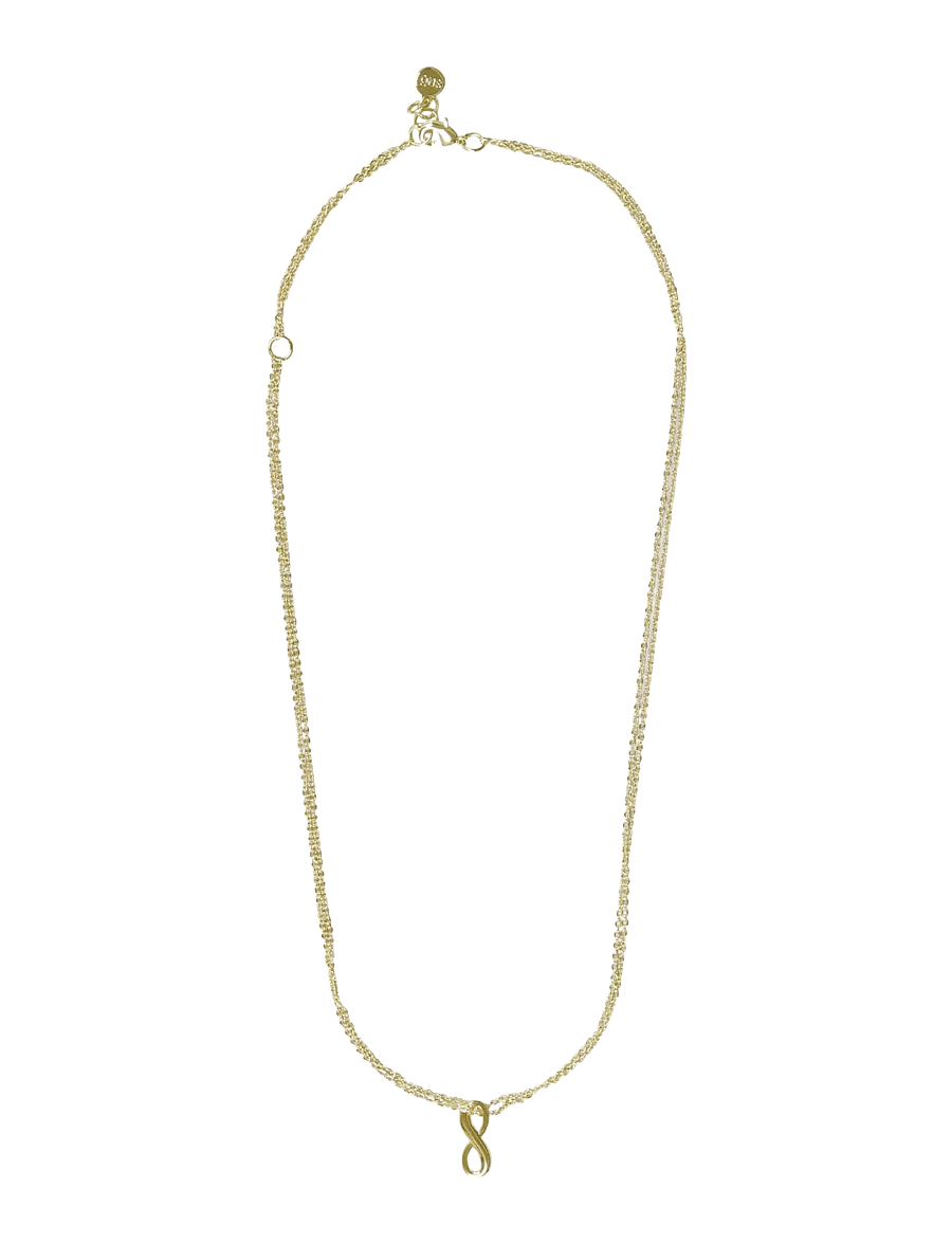 SNÖ of Sweden - Everly double pendant neck 40-45 plain g - Onesize - ketten mit anhänger - plain g - 1