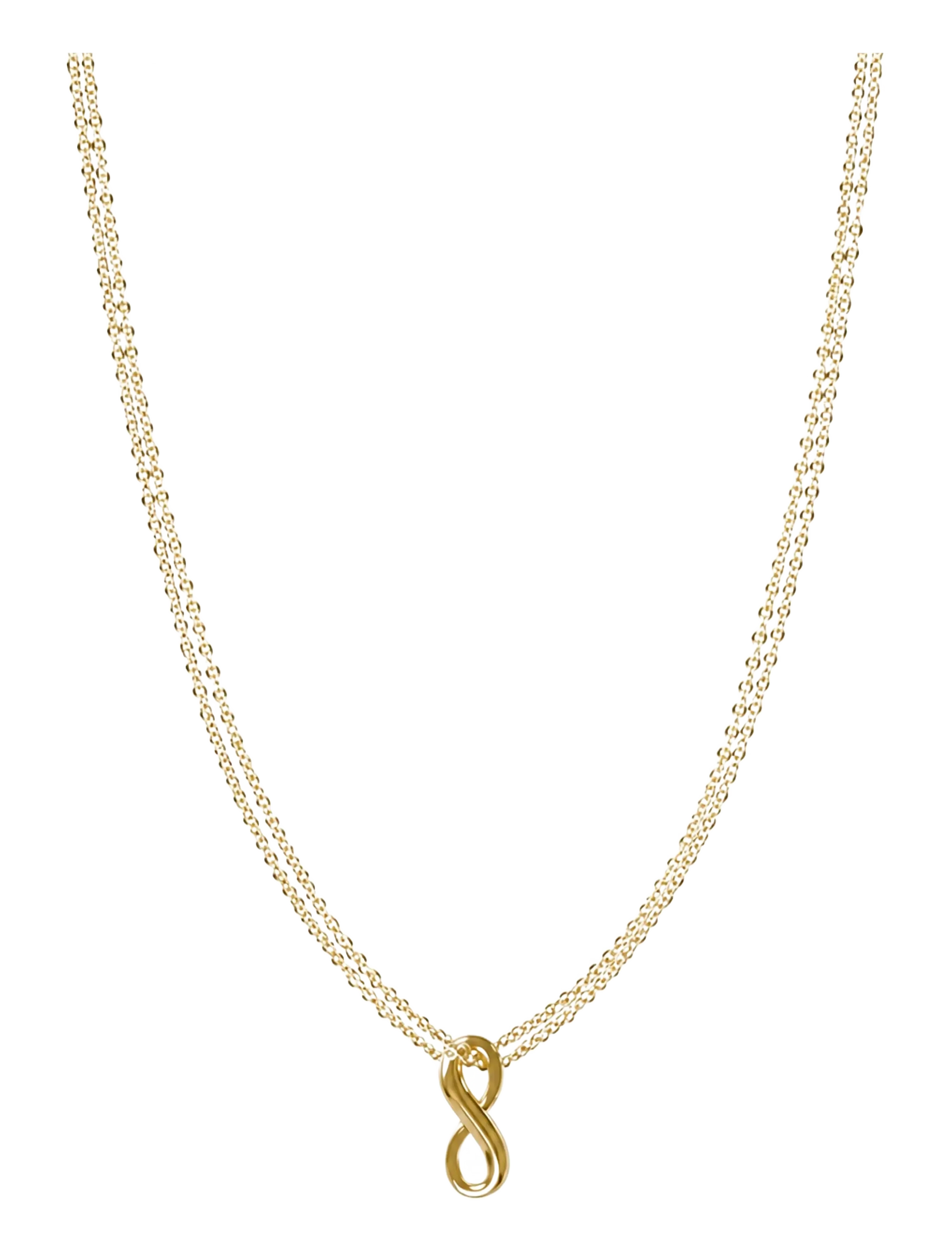 SNÖ of Sweden - Everly double pendant neck 40-45 plain g - Onesize - ketten mit anhänger - plain g - 2