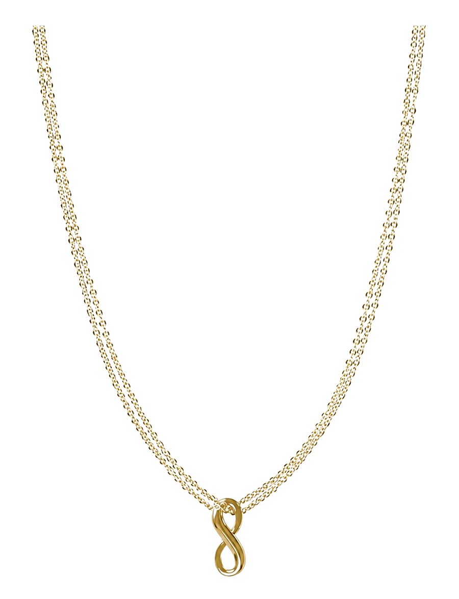 SNÖ of Sweden - Everly double pendant neck 40-45 plain g - Onesize - ketten mit anhänger - plain g - 2