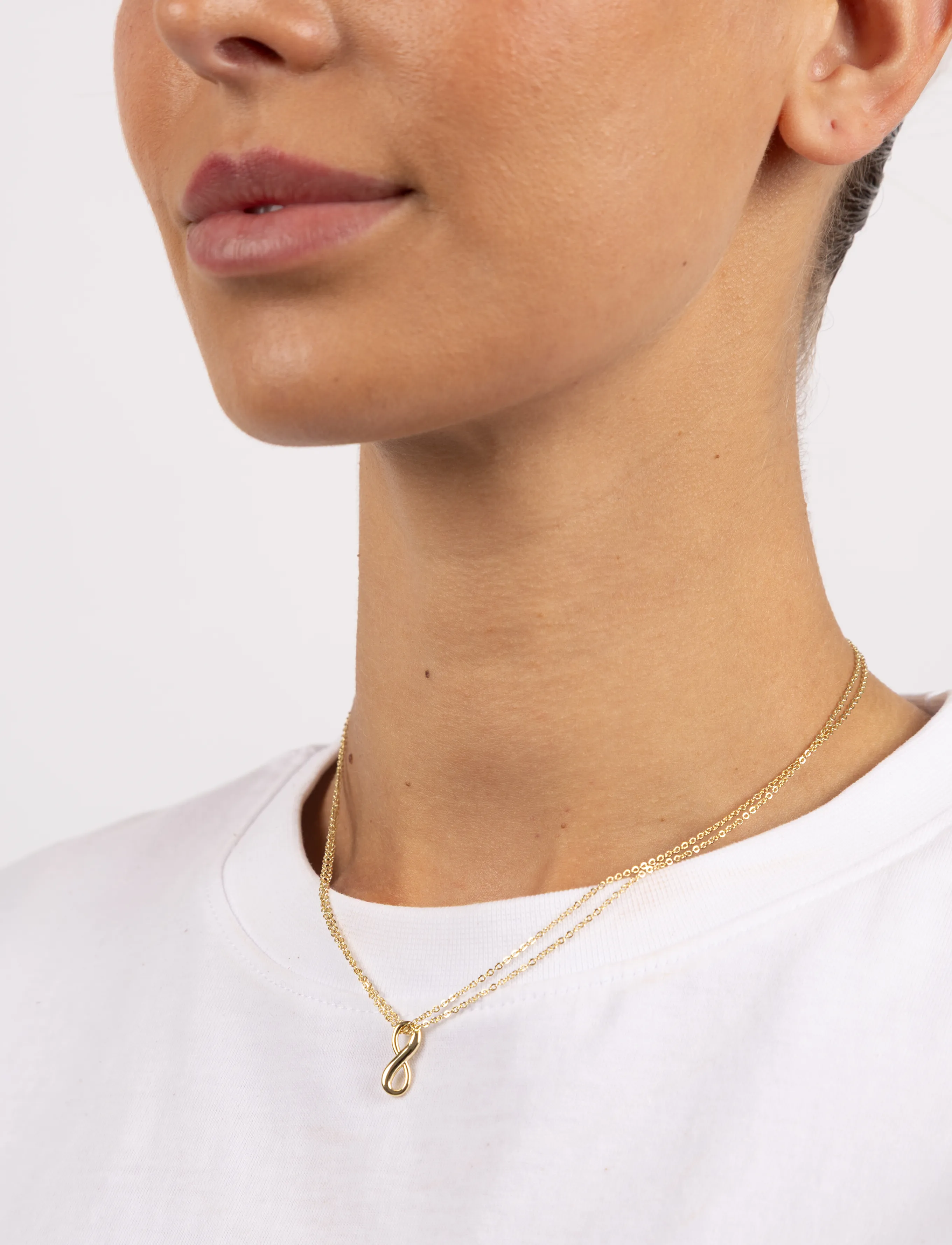 SNÖ of Sweden Everly Double Pendant Neck 40-45 Plain G Onesize, Kvinder, Infinity Halskæde, Guld, Str: ONE SIZE
