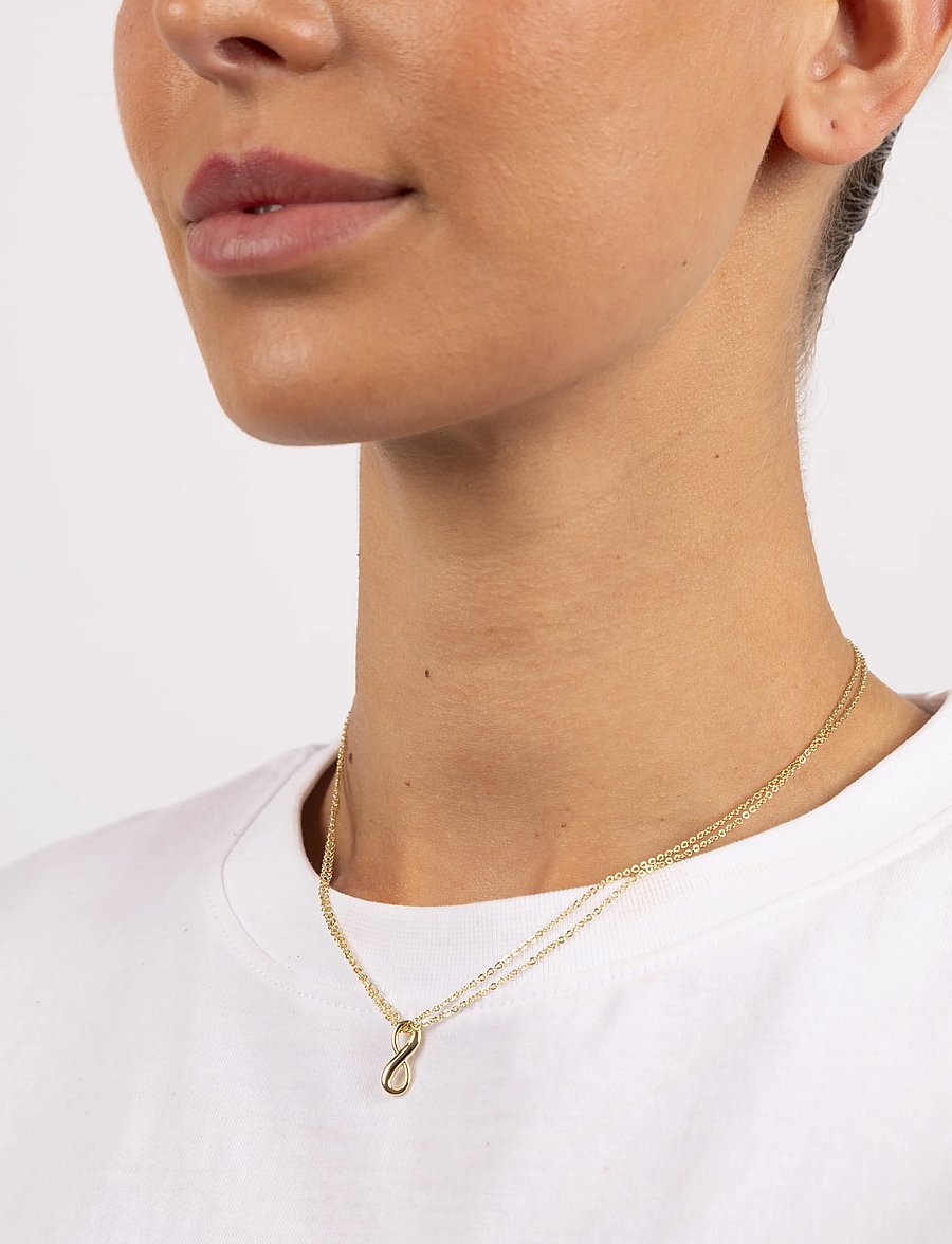 SNÖ of Sweden - Everly double pendant neck 40-45 plain g - Onesize - ketten mit anhänger - plain g - 0