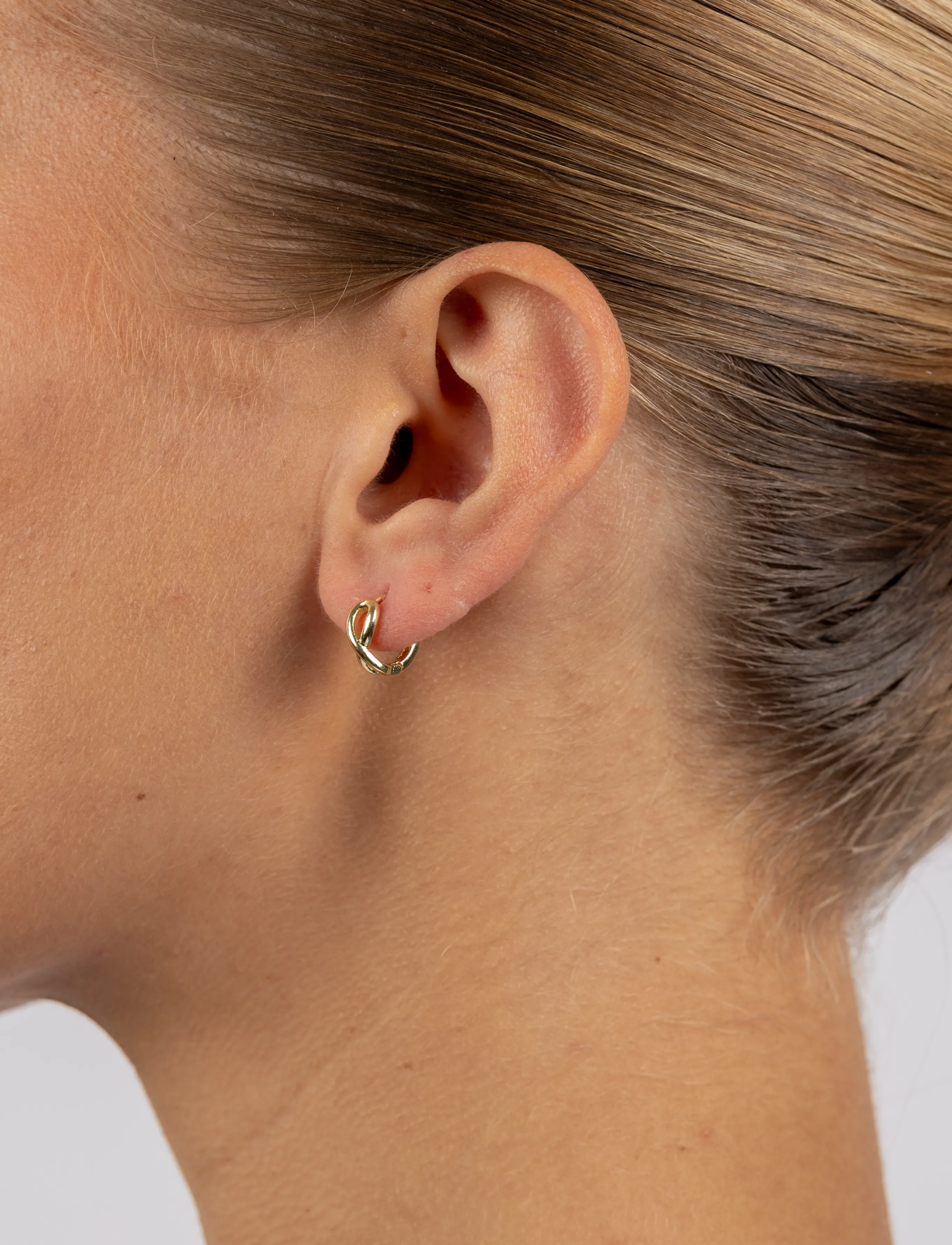 SNÖ of Sweden Everly Small Ring Ear 12Mm Plain G Onesize, One Size, Earrings, Gold - Hoops, Frauen