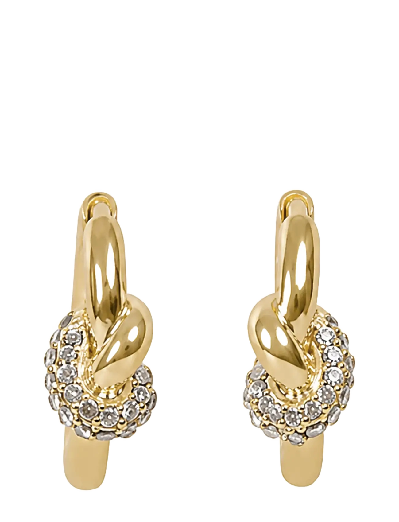 SNÖ of Sweden Everly small knot crystal ring ear 15mm g/clear - Onesize - SNÖ of Sweden - G/CLEAR / gold