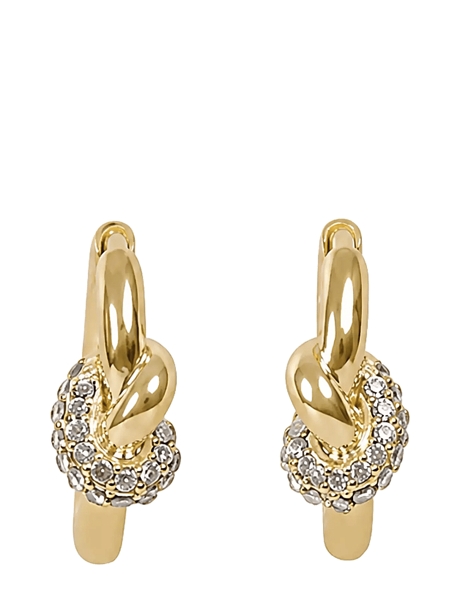 SNÖ of Sweden - Everly small knot crystal ring ear 15mm g/clear - Onesize - kreolen - g/clear - 1