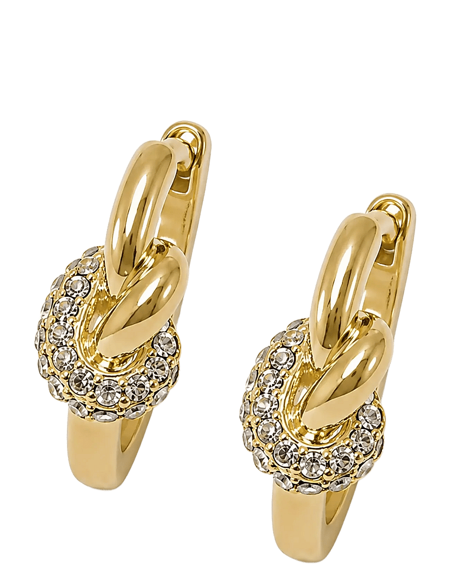 SNÖ of Sweden - Everly small knot crystal ring ear 15mm g/clear - Onesize - kreolen - g/clear - 2