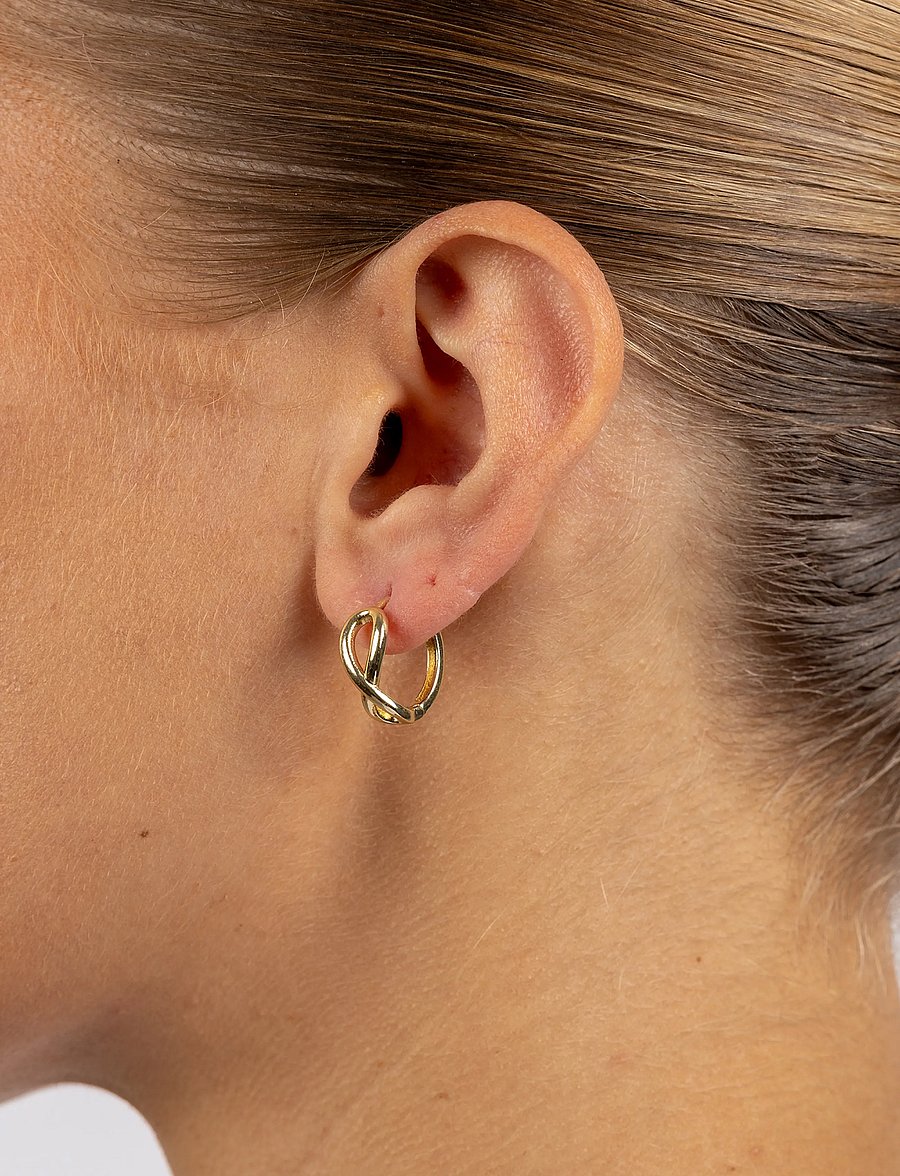 SNÖ of Sweden - Everly ring ear 17mm plain g - Onesize - Øreringer - plain g - 0