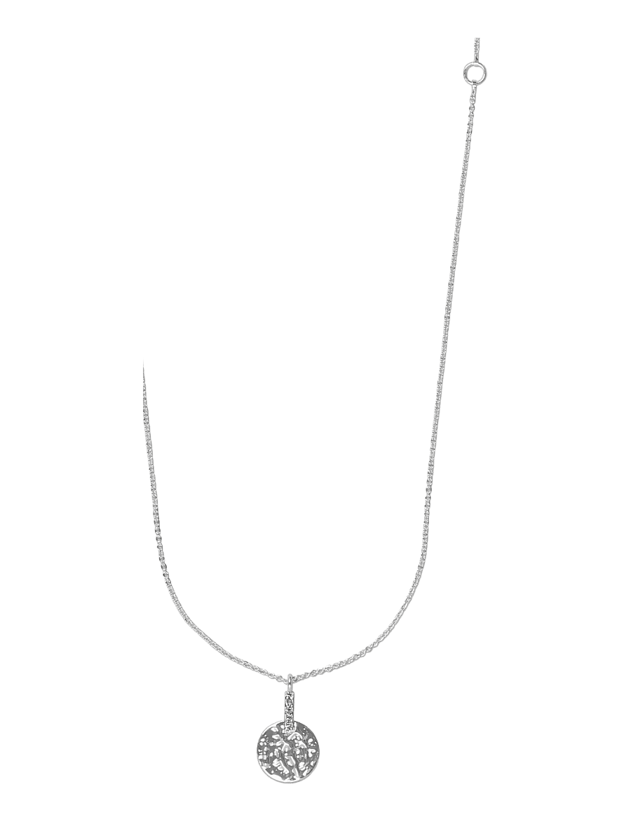 SNÖ of Sweden - Union casey hammered pendant neck 40-45 - s/clear - 2