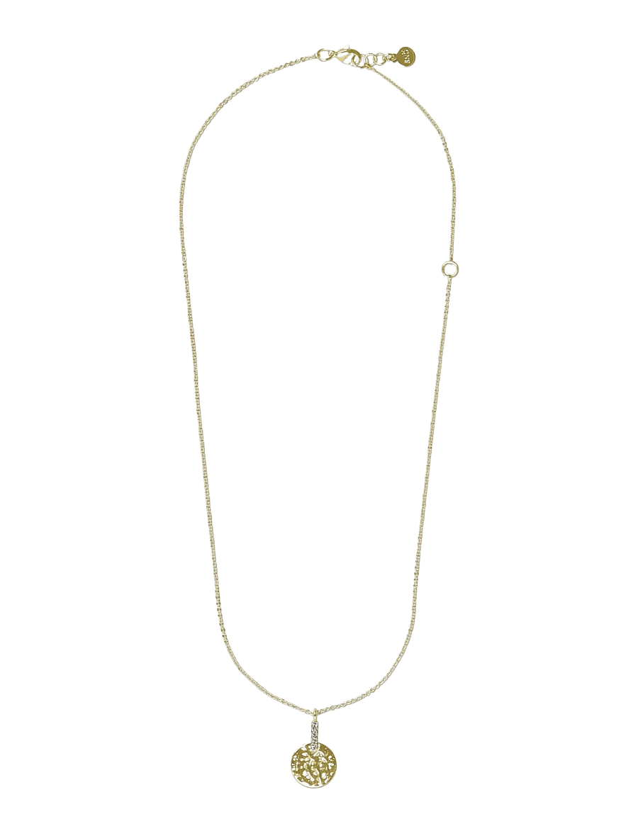 SNÖ of Sweden - Union casey hammered pendant neck 40-45 - g/clear - 1