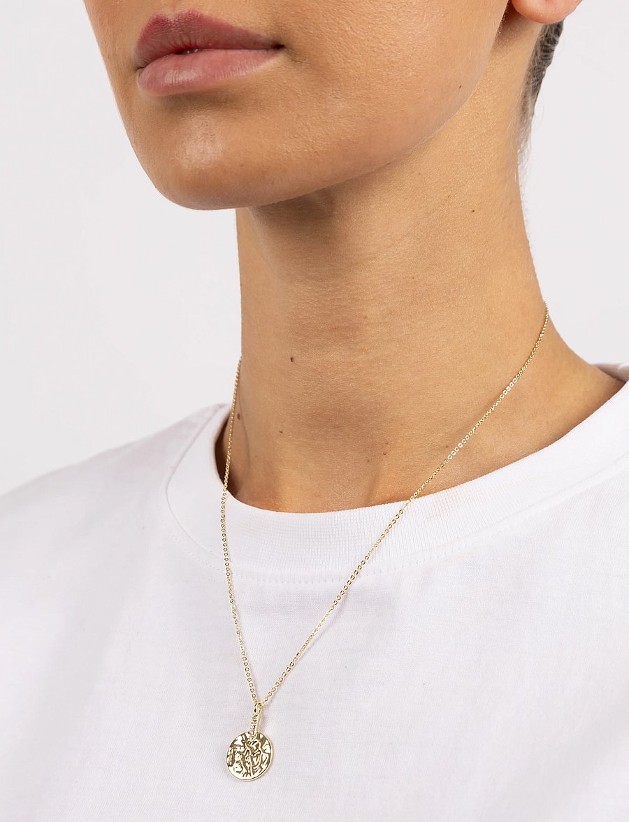 SNÖ of Sweden - Union casey hammered pendant neck 40-45 - g/clear - 0