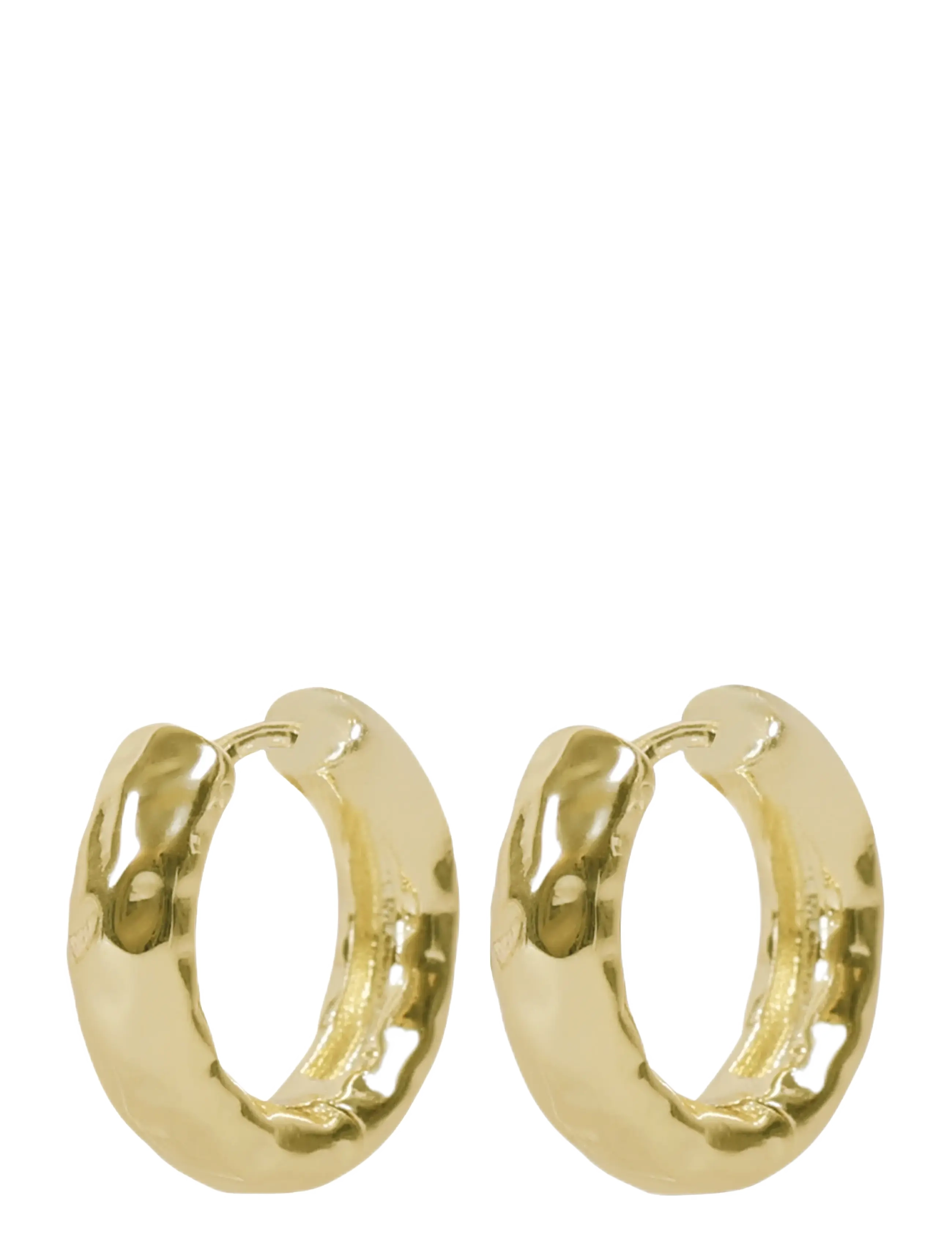 SNÖ of Sweden Union chunky hammered ear 15mm plain g - Onesize - SNÖ of Sweden - PLAIN G / gold