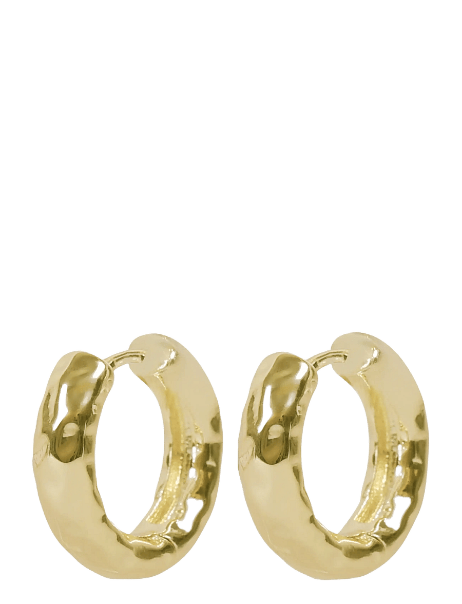 SNÖ of Sweden - Union chunky hammered ear 15mm plain g - Onesize - kreolen - plain g - 1