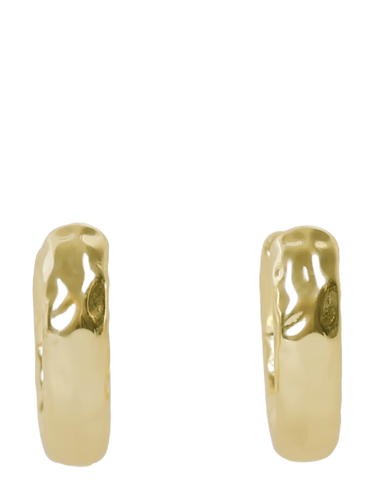 SNÖ of Sweden - Union chunky hammered ear 15mm plain g - Onesize - creoler & hoops - plain g - 2