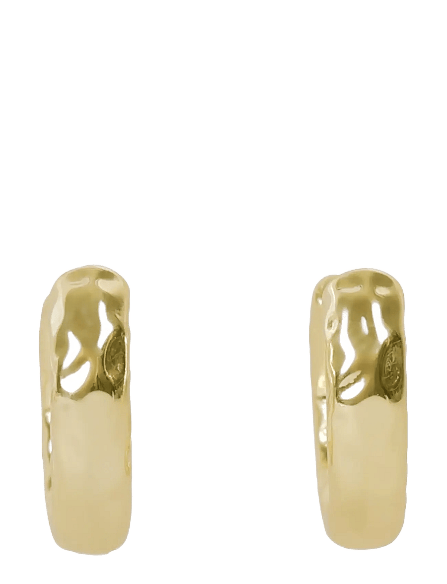 SNÖ of Sweden - Union chunky hammered ear 15mm plain g - Onesize - kreolen - plain g - 2