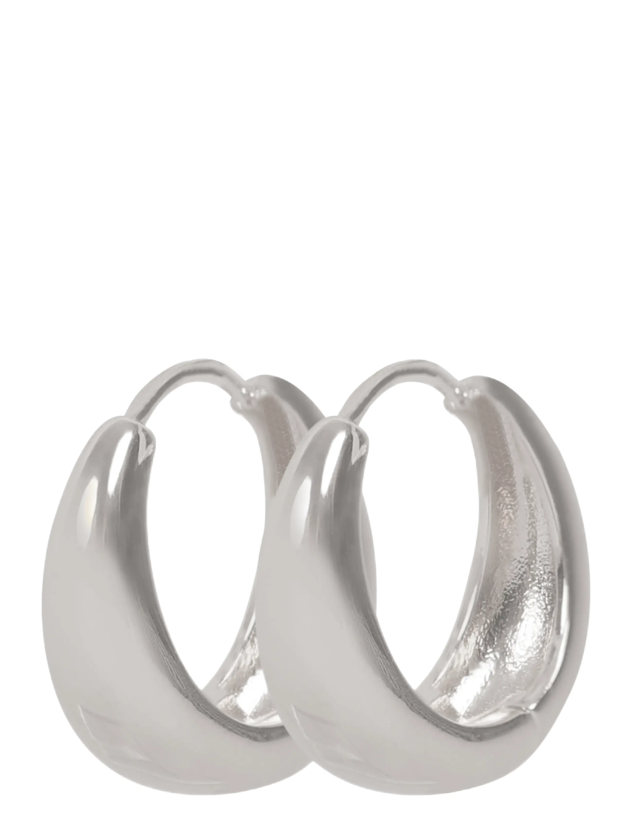 SNÖ of Sweden Union Honey drop ring ear 20mm plain s - Onesize - Smykker - PLAIN S / silver