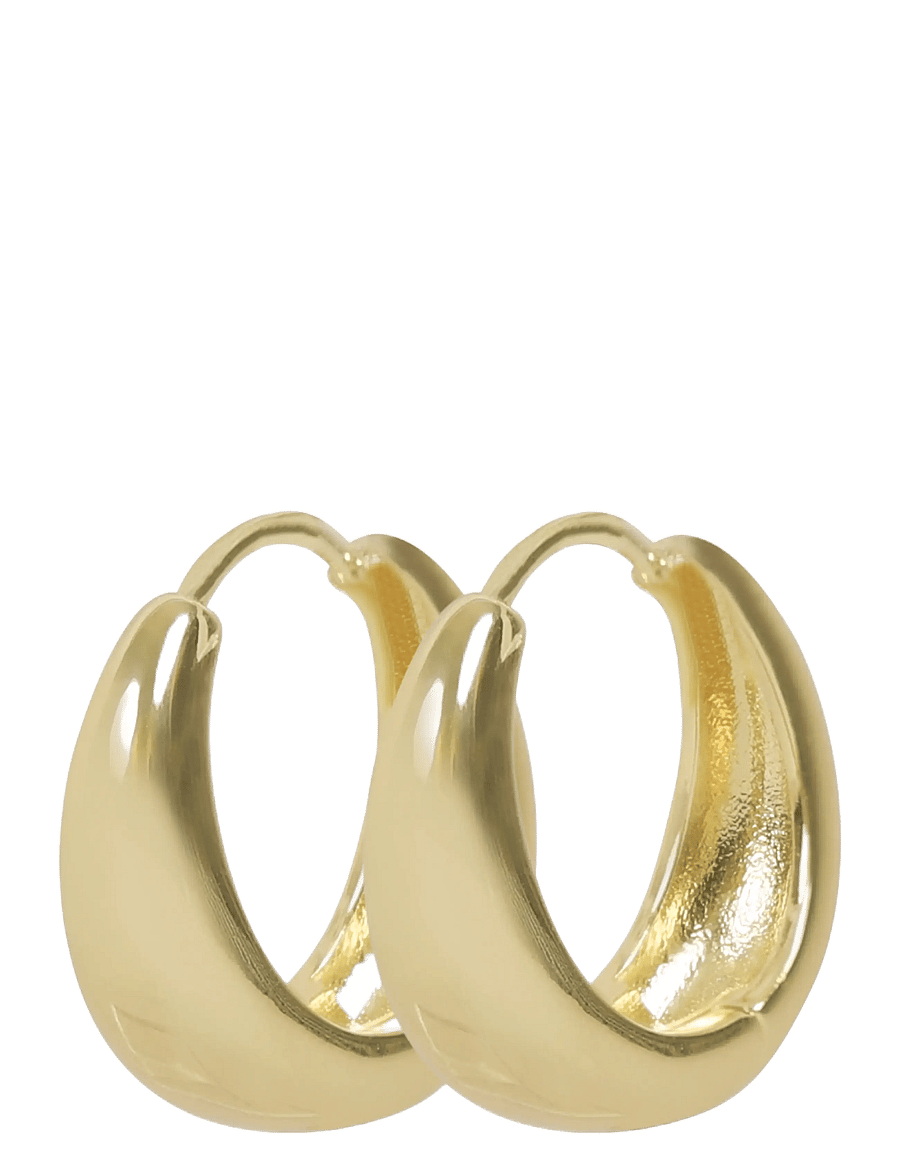 SNÖ of Sweden - Union Honey drop ring ear 20mm plain g - Onesize - plain g - 2