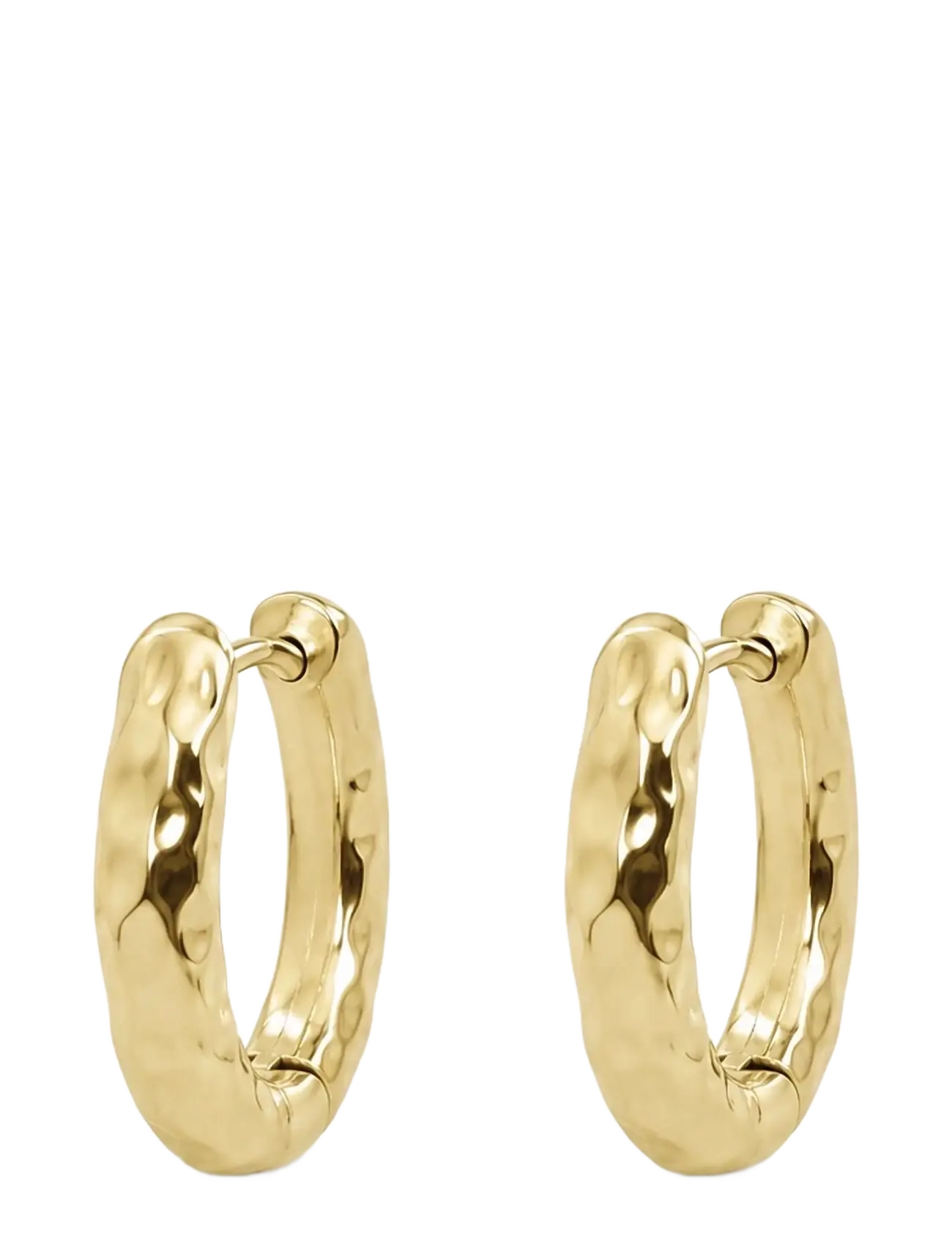 SNÖ of Sweden Union chunky hammered ear 20mm plain g - Onesize - Smykker - PLAIN G / gold