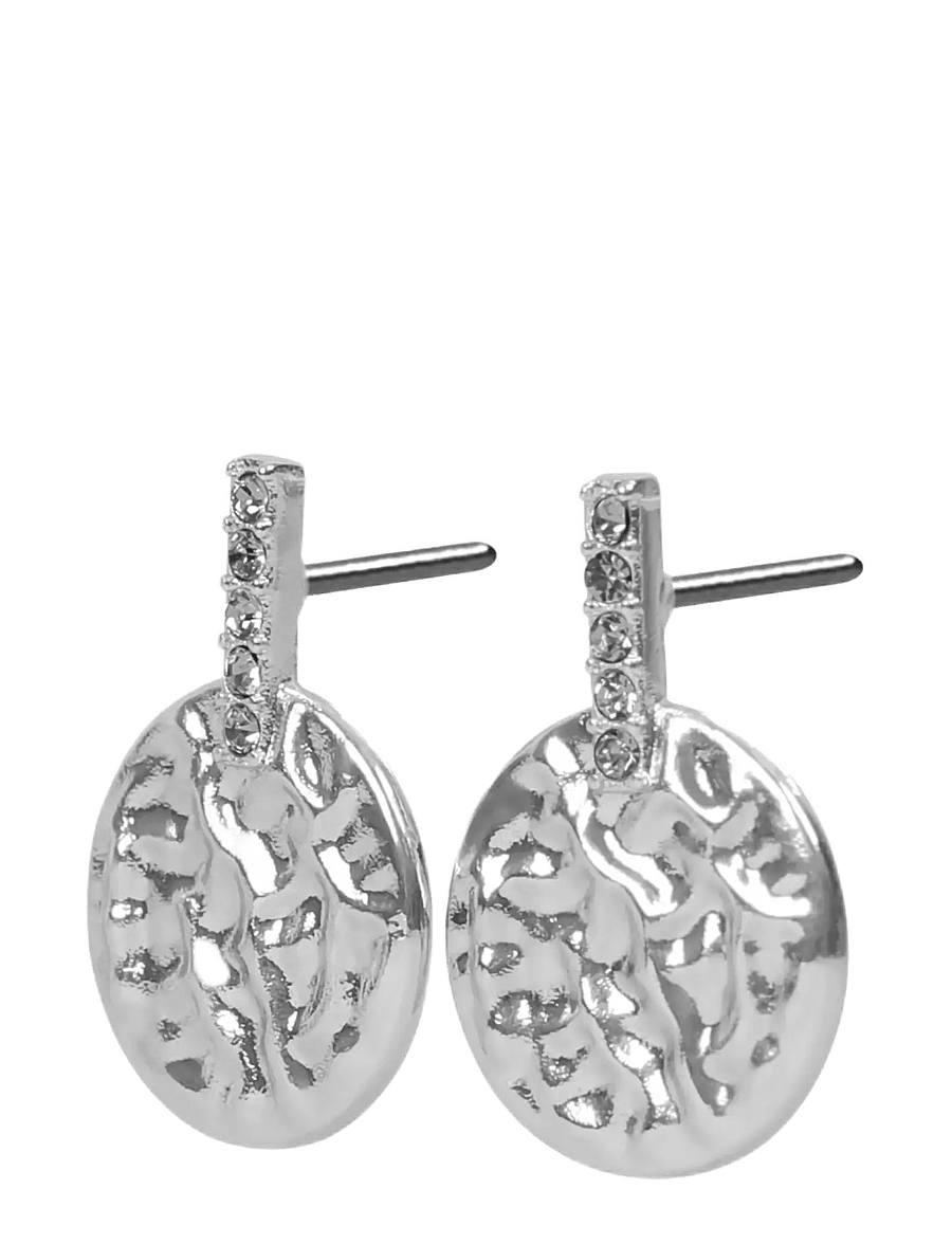 SNÖ of Sweden - Union Casey hammered ear s/clear - Onesize - små øredobber - s/clear - 0