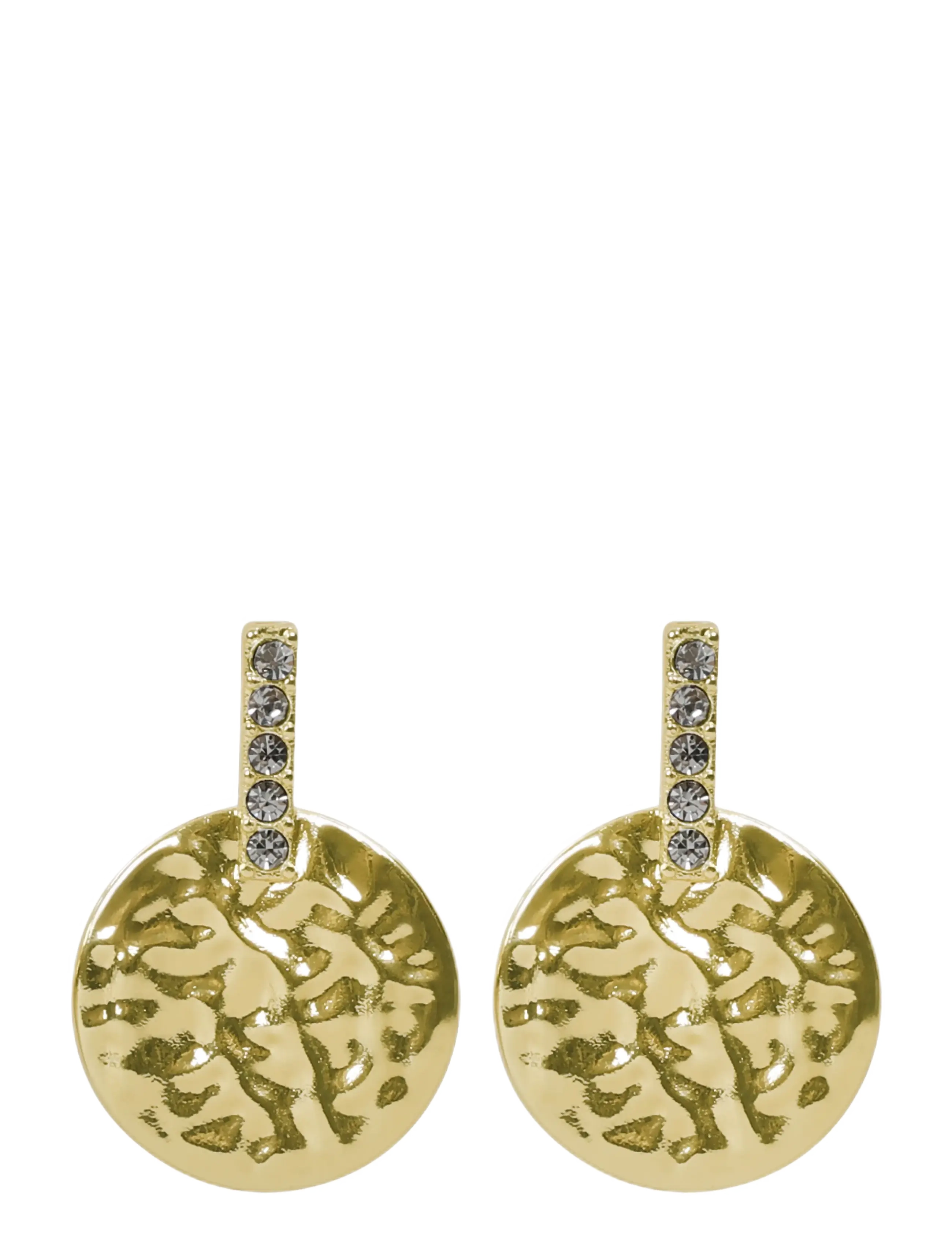 SNÖ of Sweden Union Casey hammered ear g/clear - Onesize - Smykker - G/CLEAR / gold