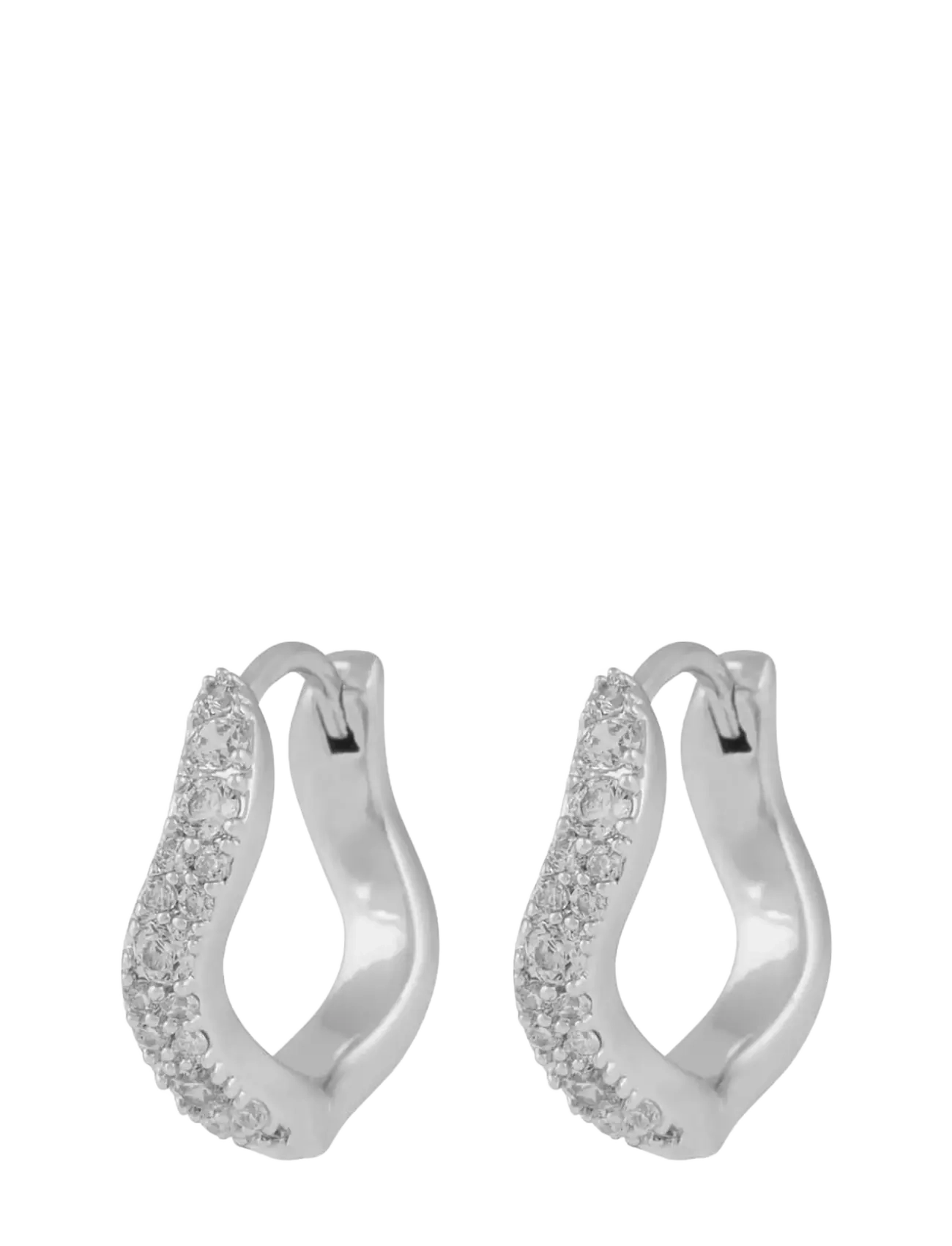 SNÖ of Sweden Union Curve crystal ring ear 15mm s/clear - Onesize - Smykker - S/CLEAR / silver