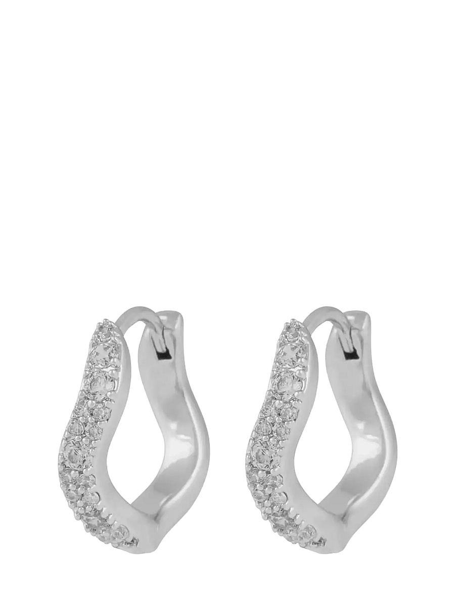 SNÖ of Sweden - Union Curve crystal ring ear 15mm s/clear - Onesize - s/clear - 1