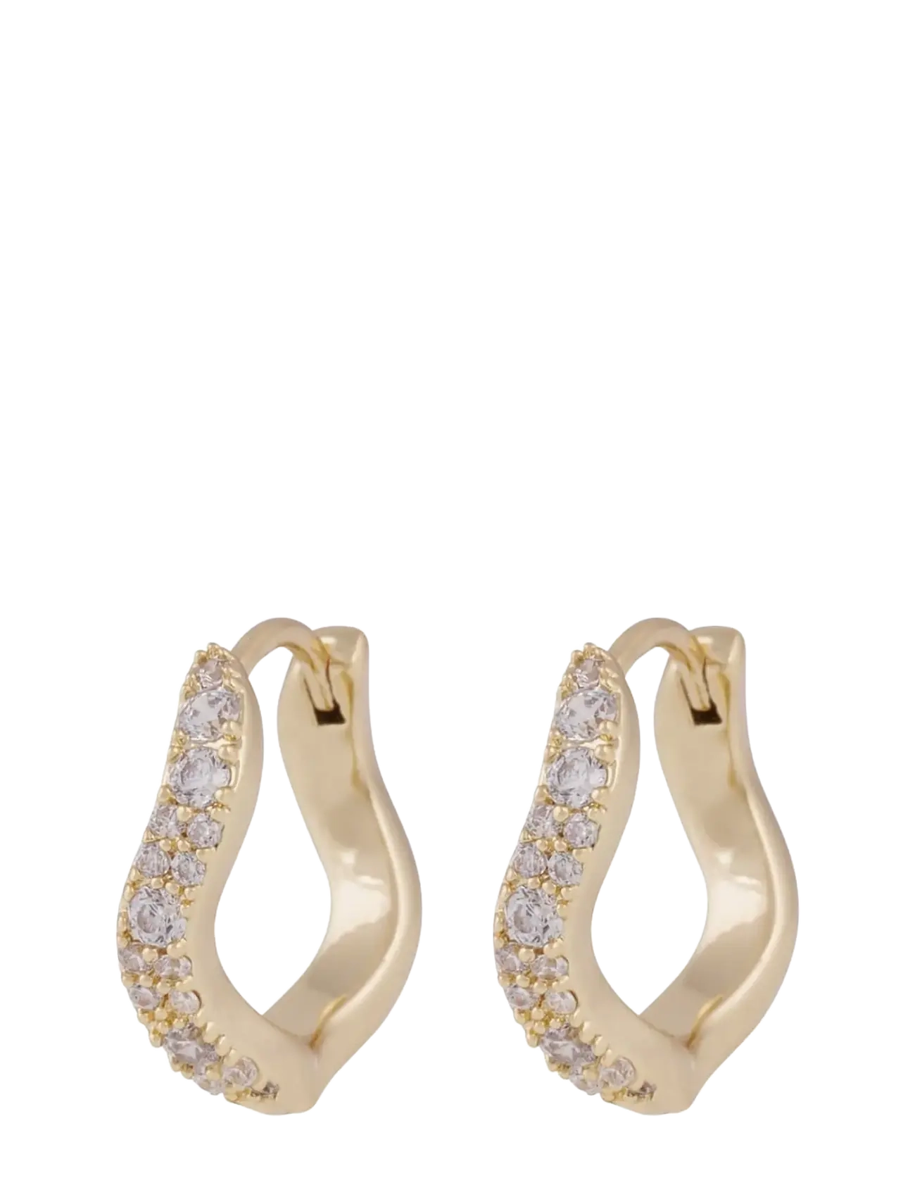 SNÖ of Sweden Union Curve crystal ring ear 15mm g/clear - Onesize - SNÖ of Sweden - G/CLEAR / gold
