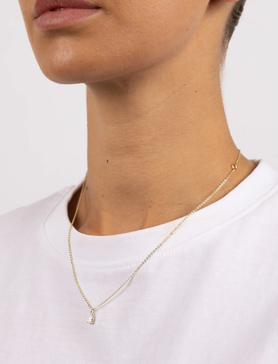 SNÖ of Sweden - Trinity drop neck 40-45 g/clear - Onesize - ketten mit anhänger - g/clear - 0