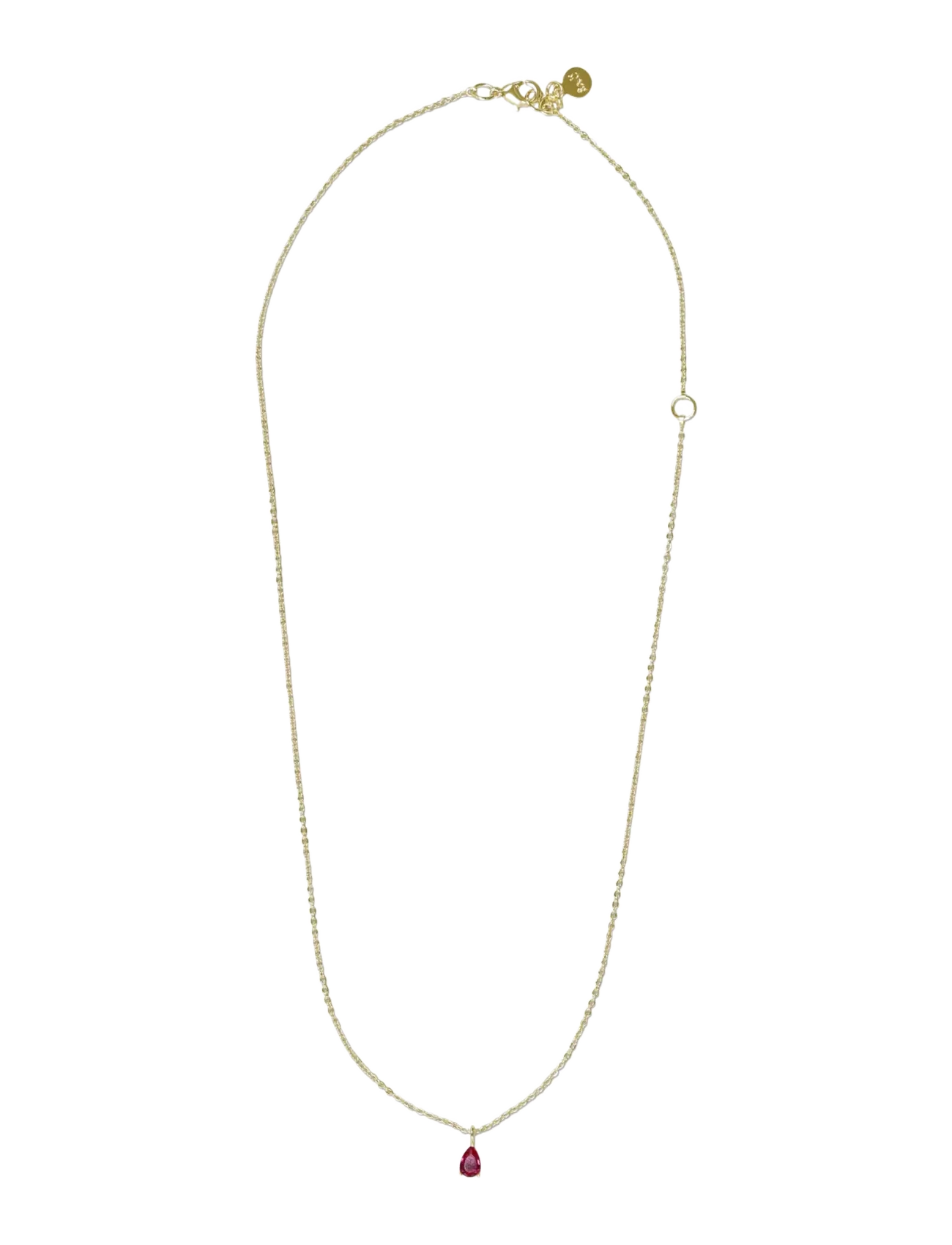 SNÖ of Sweden Trinity drop neck 40-45 g/fushia - Onesize - Halsketten - G/FUSHIA / gold