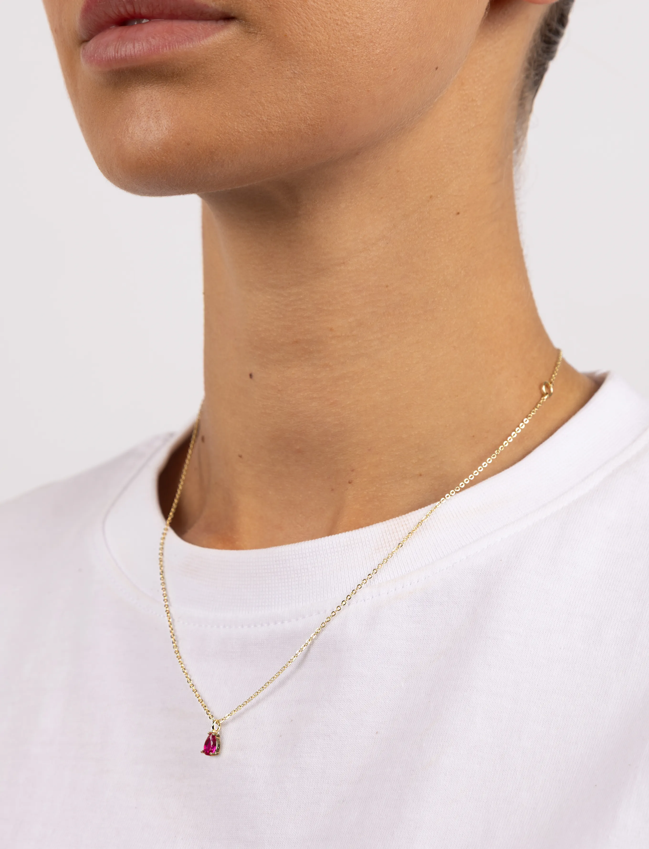 SNÖ of Sweden Trinity Drop Neck 40-45 G/Fushia Onesize, Kvinder, Vedhæng Halskæde, Guld, Str: ONE SIZE