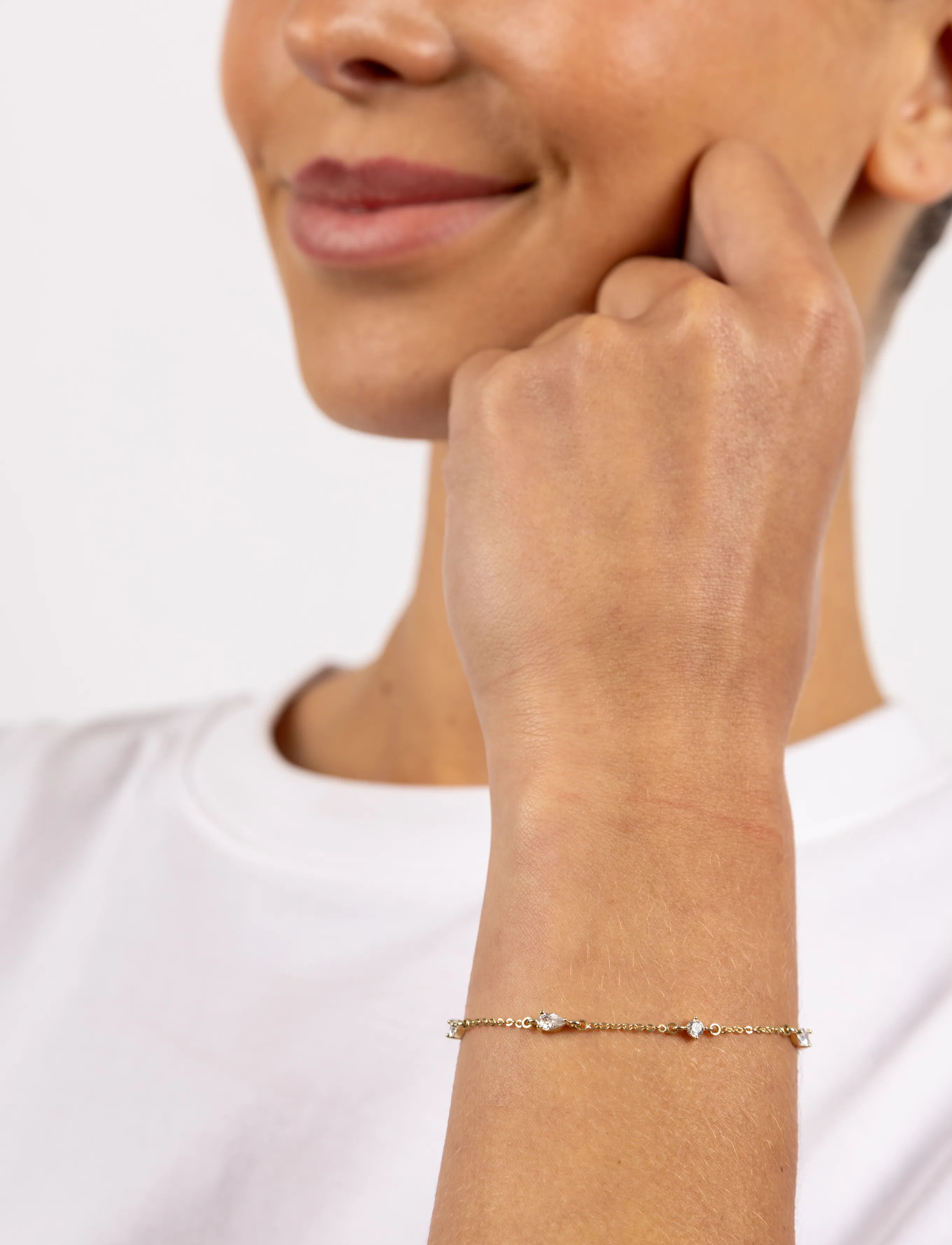 SNÖ of Sweden Trinity Brace G/Clear Onesize, One Size, Bracelets, Gold - Chain Frauen