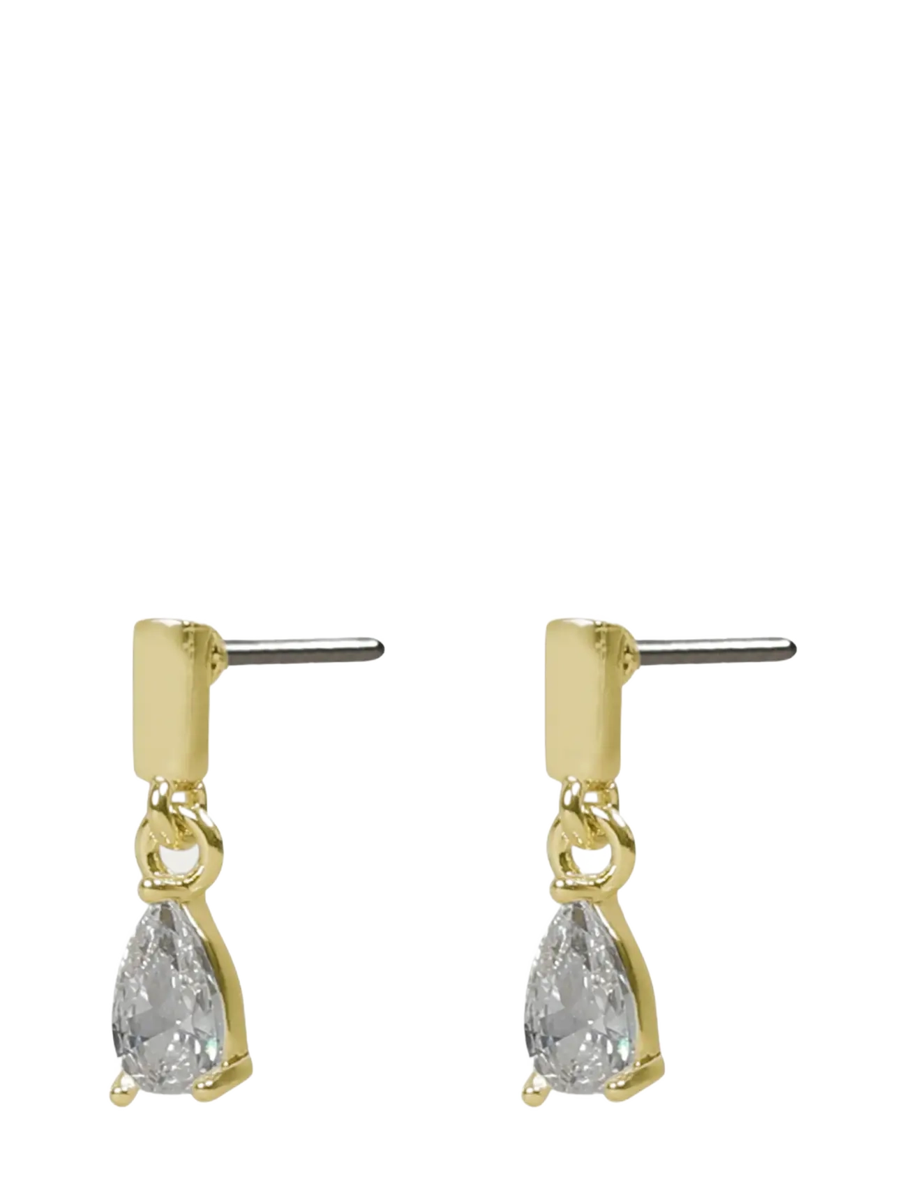 SNÖ of Sweden Trinity drop pin ear  g/clear - Onesize - Ohrringe - G/CLEAR / gold