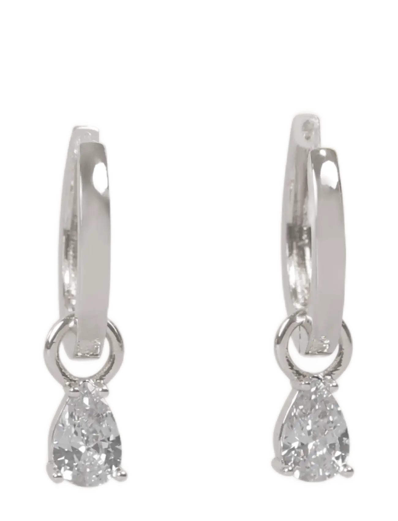 SNÖ of Sweden Trinity drop pendant ring ear s/clear - Onesize - Hängande örhängen - S/CLEAR / silver