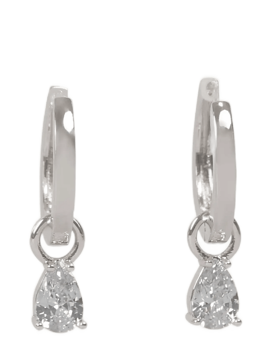 SNÖ of Sweden - Trinity drop pendant ring ear s/clear - Onesize - ohrhänger - s/clear - 1