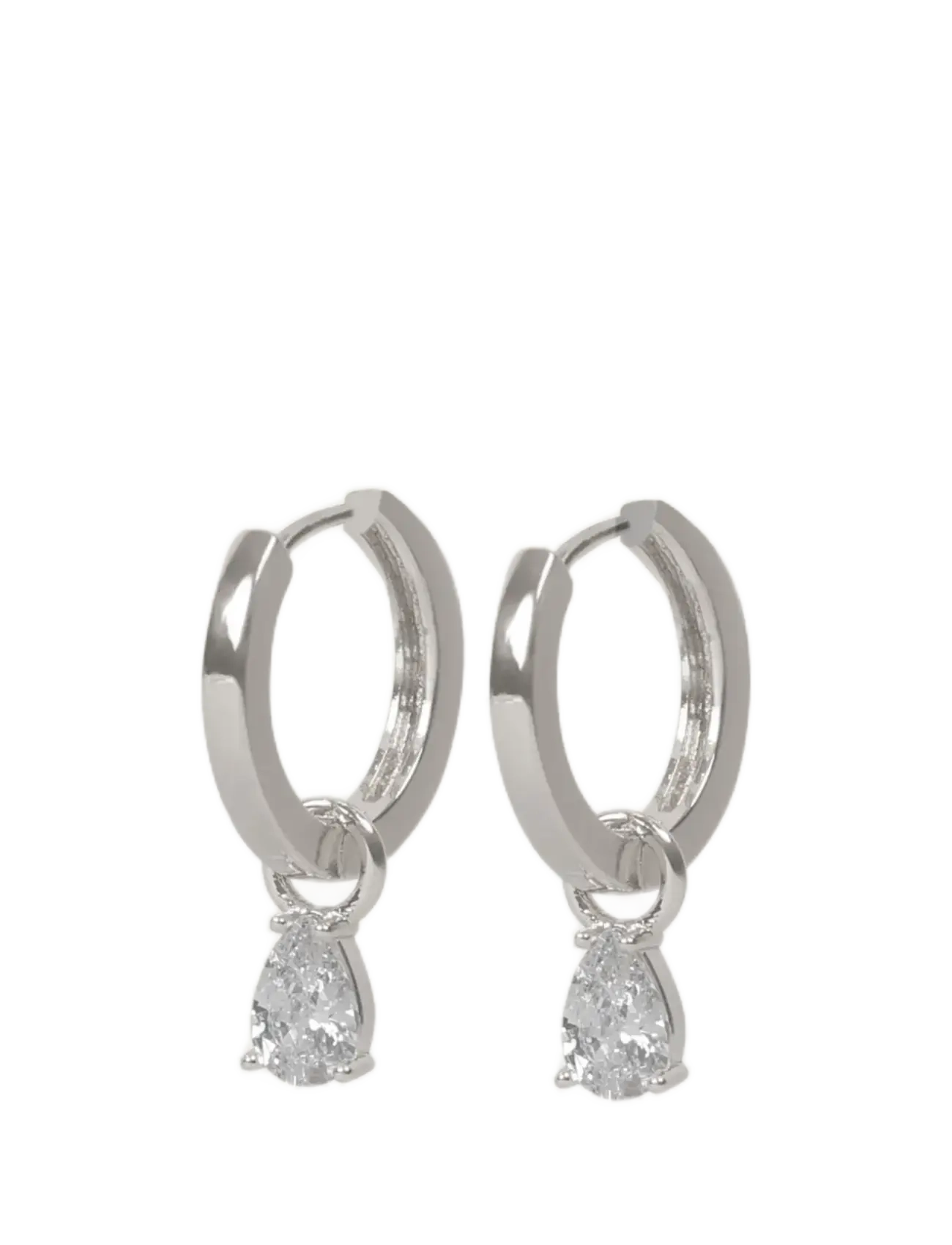 SNÖ of Sweden - Trinity drop pendant ring ear s/clear - Onesize - hängande örhängen - s/clear - 2