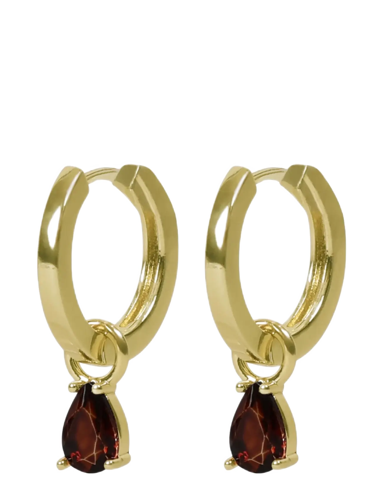SNÖ of Sweden - Trinity drop pendant ring ear g/brown - Onesize - pendant earrings - g/brown - 2