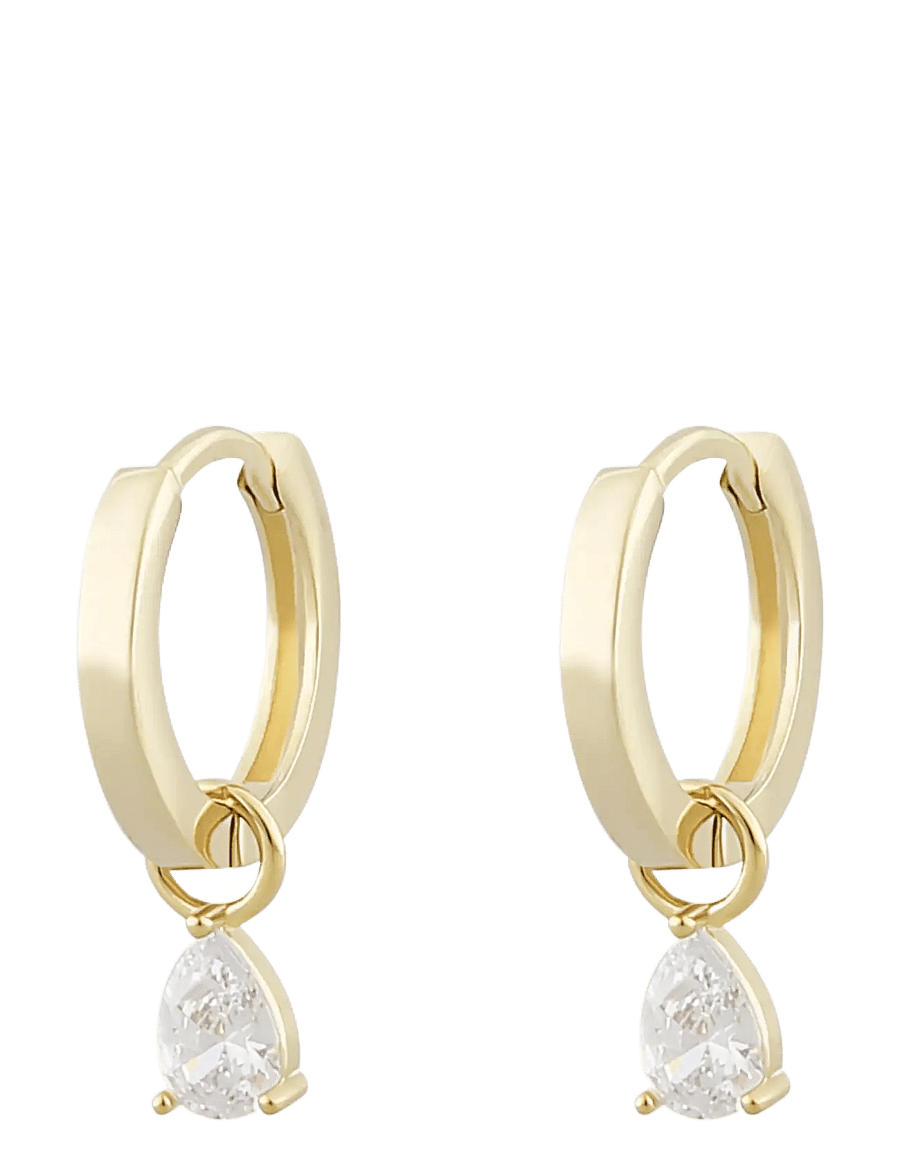 SNÖ of Sweden - Trinity drop pendant ring ear g/clear - Onesize - roikkuvat korvakorut - g/clear - 1