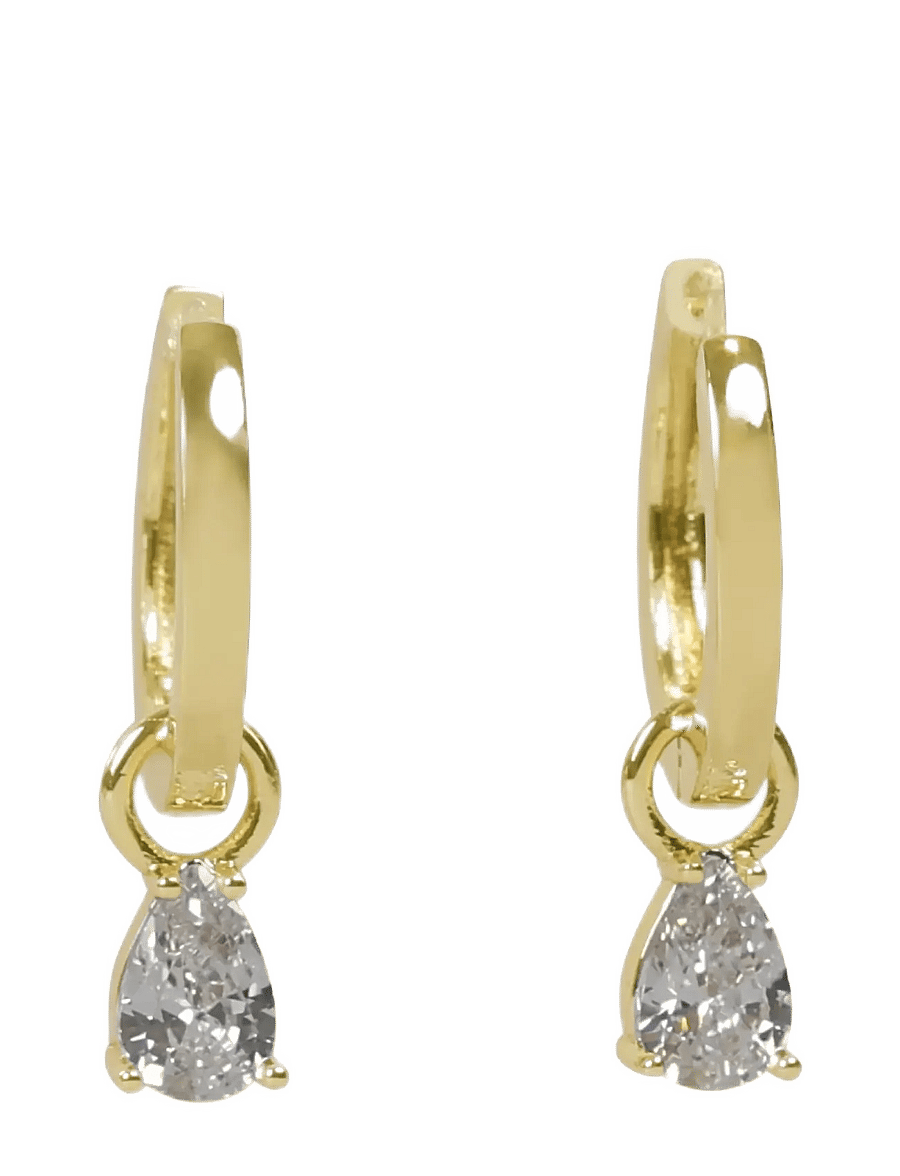 SNÖ of Sweden - Trinity drop pendant ring ear g/clear - Onesize - roikkuvat korvakorut - g/clear - 2