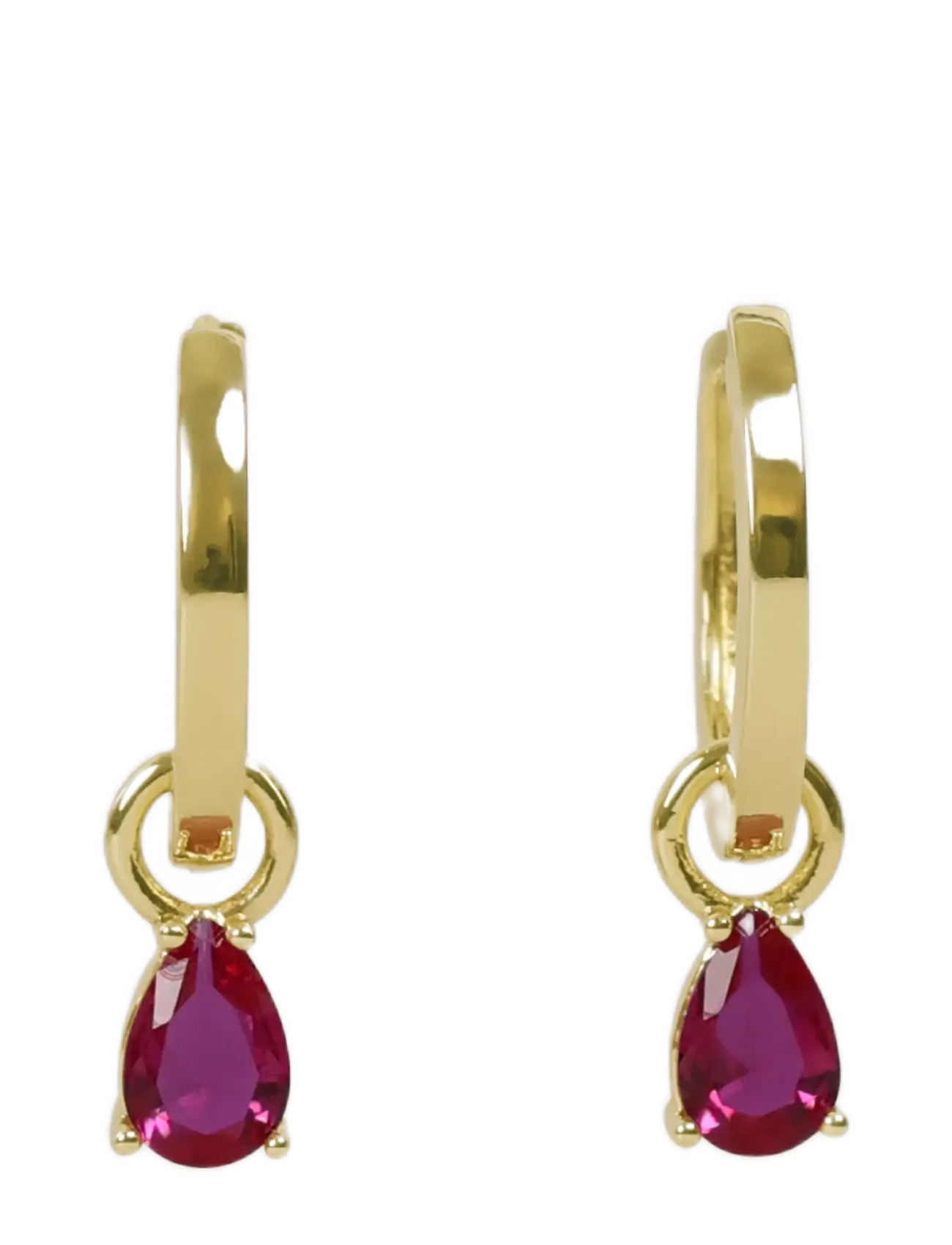 SNÖ of Sweden Trinity drop pendant ring ear g/fushia - Onesize - SNÖ of Sweden - G/FUSHIA / gold