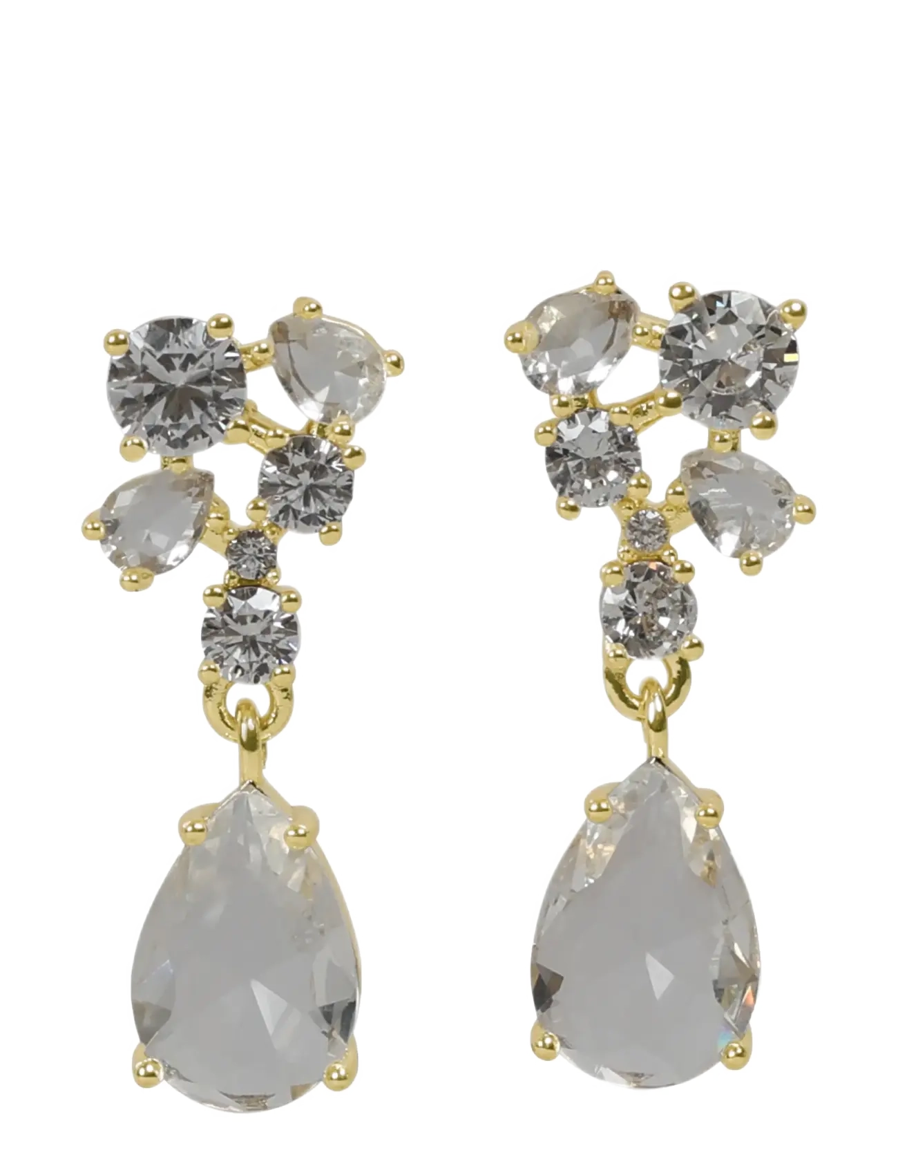 SNÖ of Sweden Trinity crystal pendant ear g/clear - Onesize - SNÖ of Sweden - G/CLEAR / gold