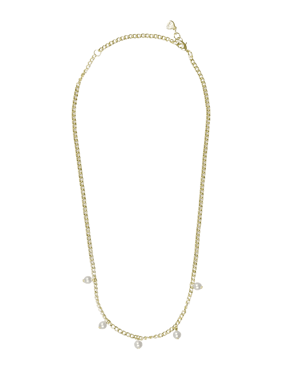 SNÖ of Sweden - Largo pearl charm neck 2 40-45 g/white - Onesize - g/white - 1