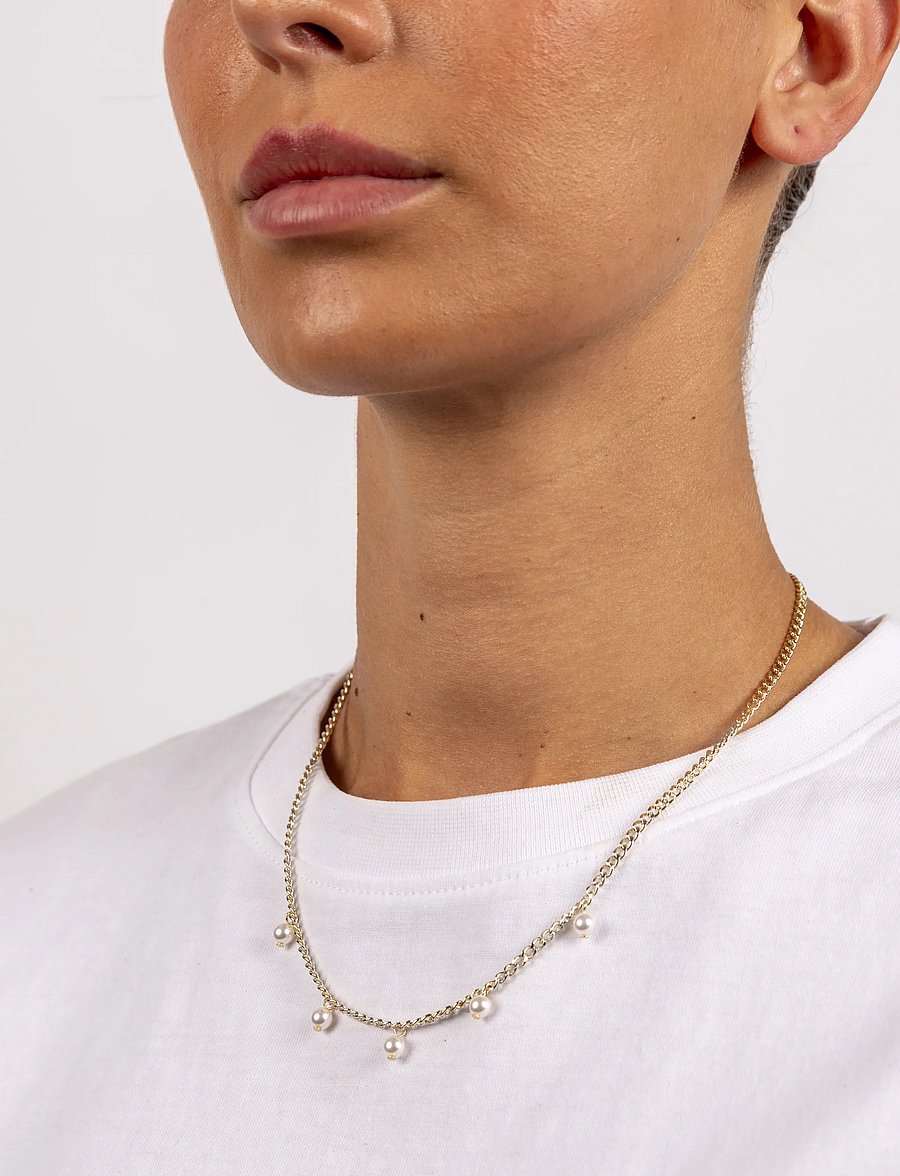 SNÖ of Sweden - Largo pearl charm neck 2 40-45 g/white - Onesize - g/white - 0