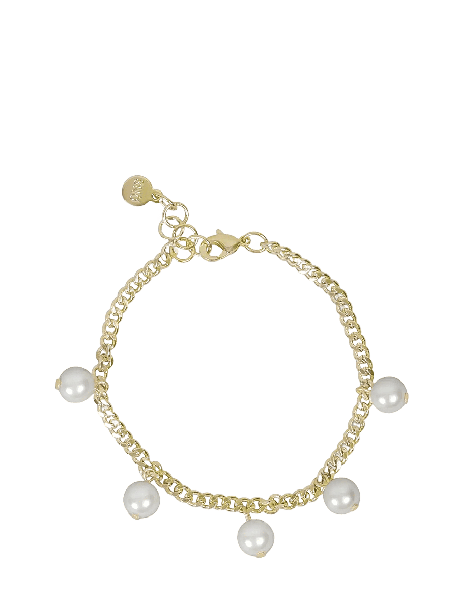 SNÖ of Sweden - Largo pearl charm brace g/white - Onesize - g/white - 1