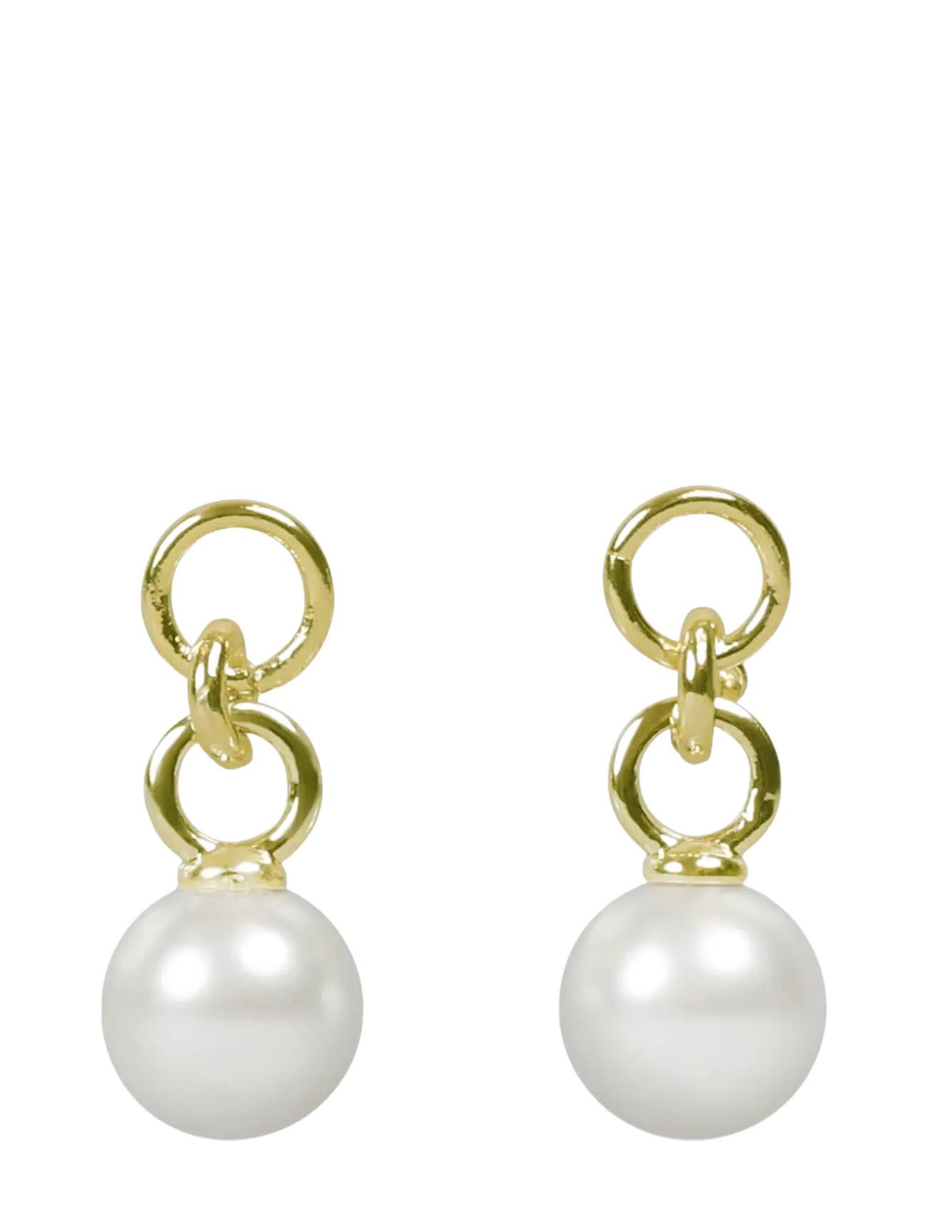 SNÖ of Sweden Largo pearl pin ear g/white - Onesize - Ohrringe - G/WHITE / white