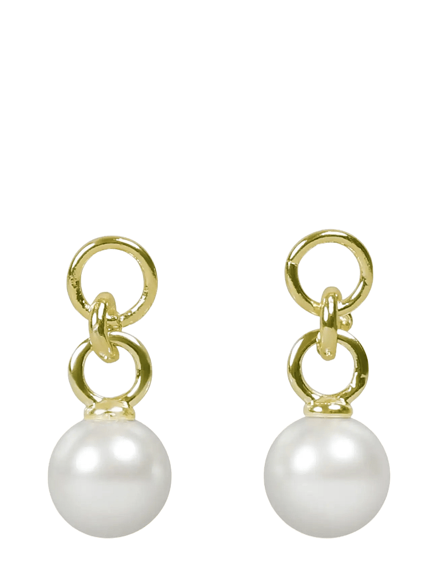 SNÖ of Sweden - Largo pearl pin ear g/white - Onesize - perlenohrringe - g/white - 1