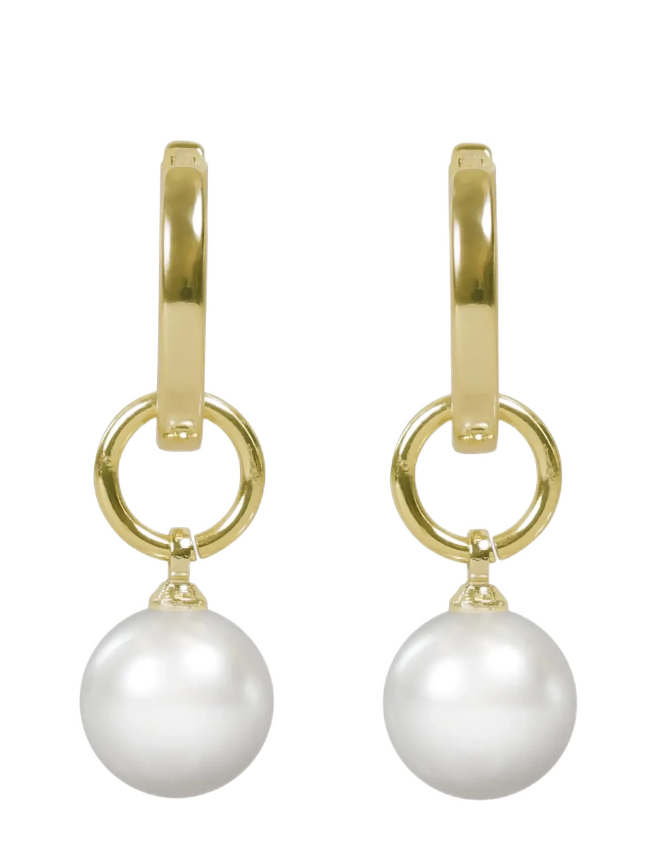 SNÖ of Sweden Largo doble pearl ear g/white - Onesize - Smykker - G/WHITE / white