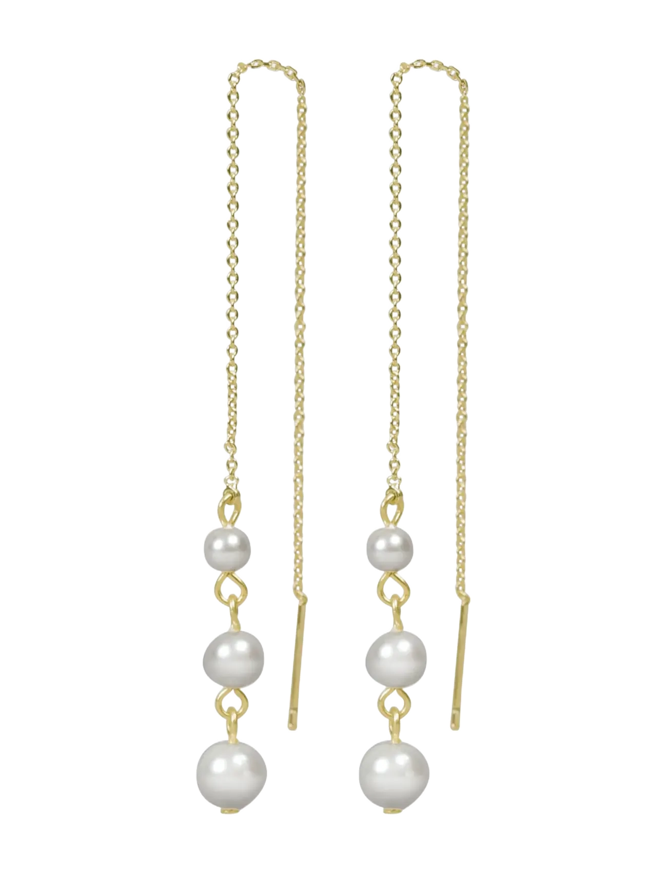 SNÖ of Sweden - Largo chain pearl ear  g/white - Onesize - g/white - 2