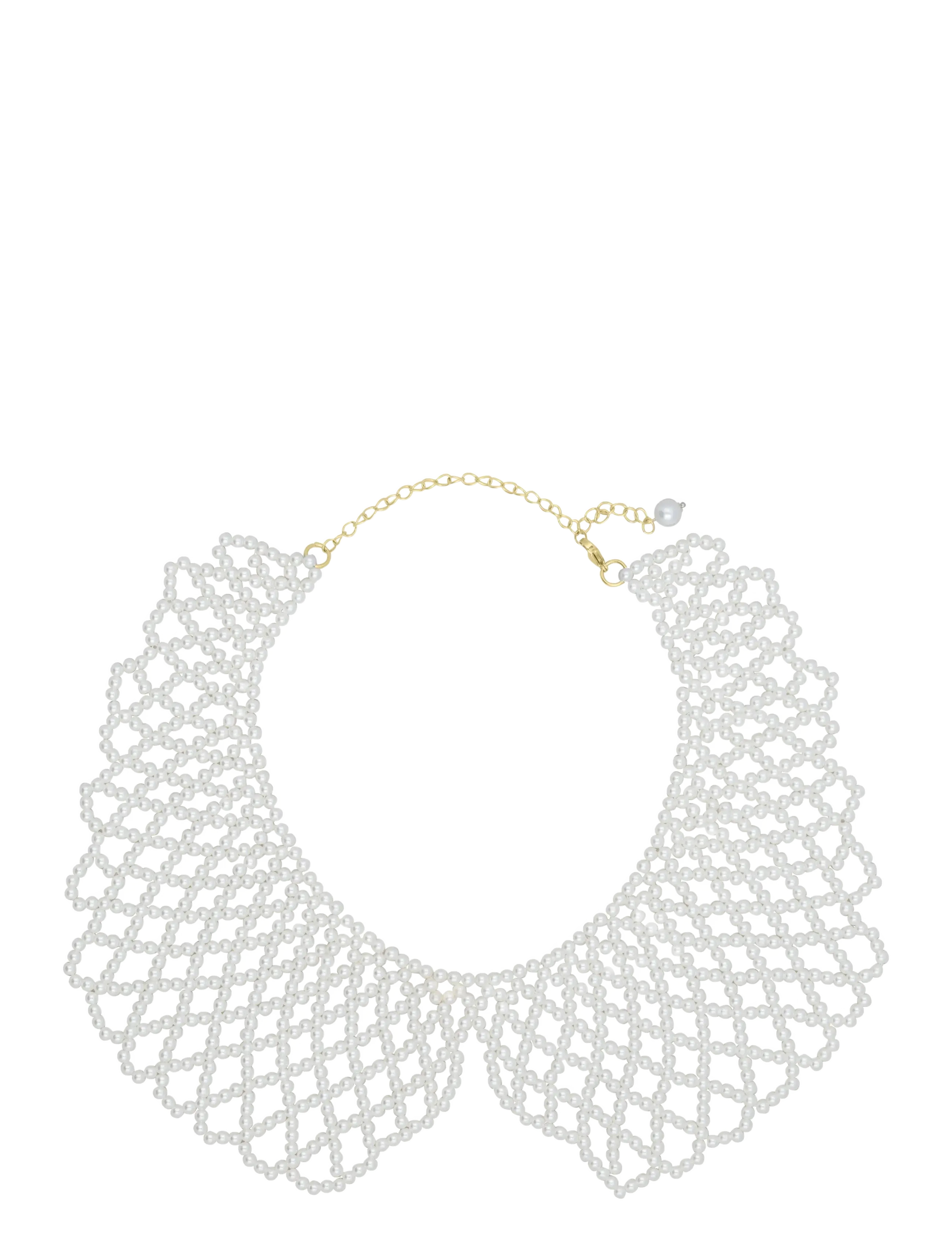 SNÖ of Sweden Lacy collar neck 40-45 g/white - Onesize - Halsbänder - G/WHITE / white