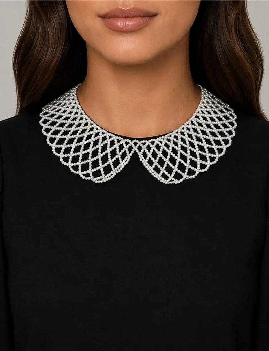 SNÖ of Sweden - Lacy collar neck 40-45 g/white - Onesize - halsbänder - g/white - 0